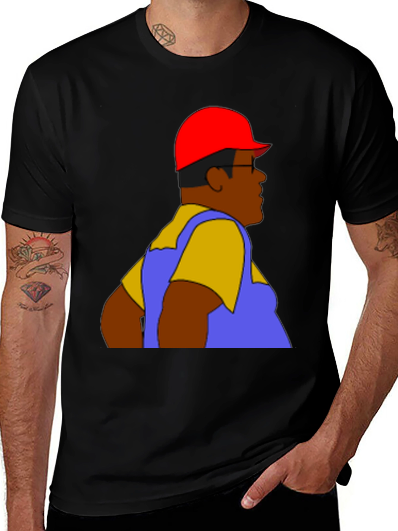 Variant 30 of Cartoon Construction Worker T-Shirt