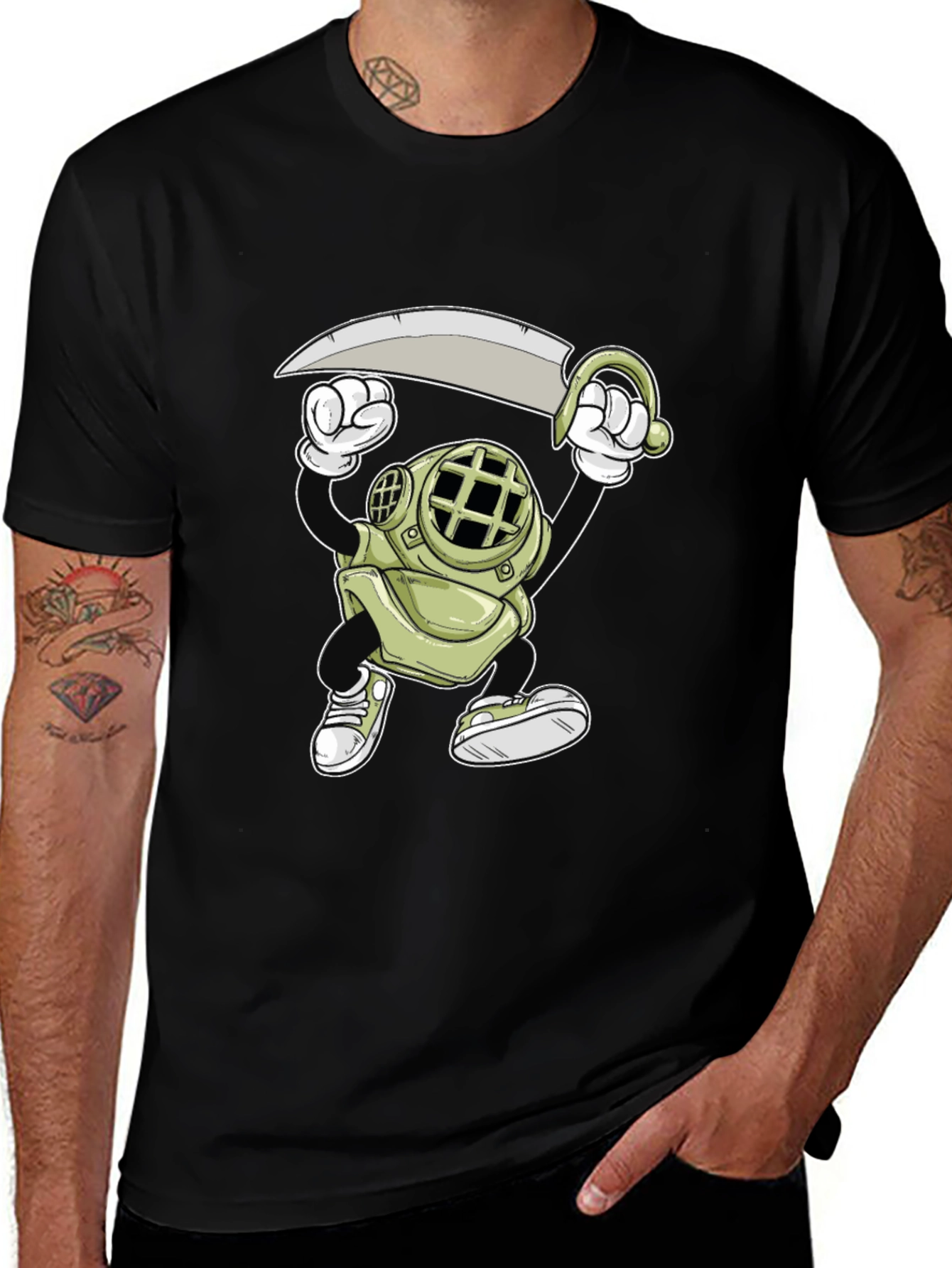 Variant 5 of Diver Cartoon Graphic T-Shirt