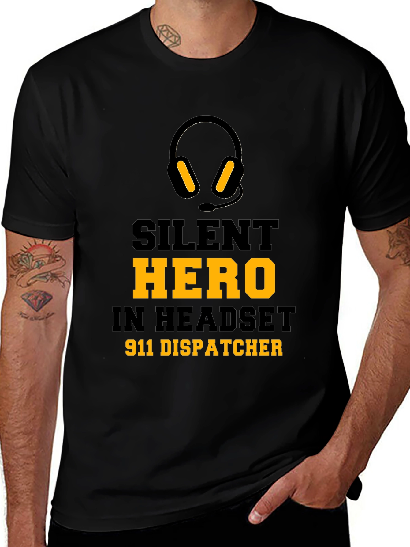 Silent Hero 911 Dispatcher Graphic T-Shirt