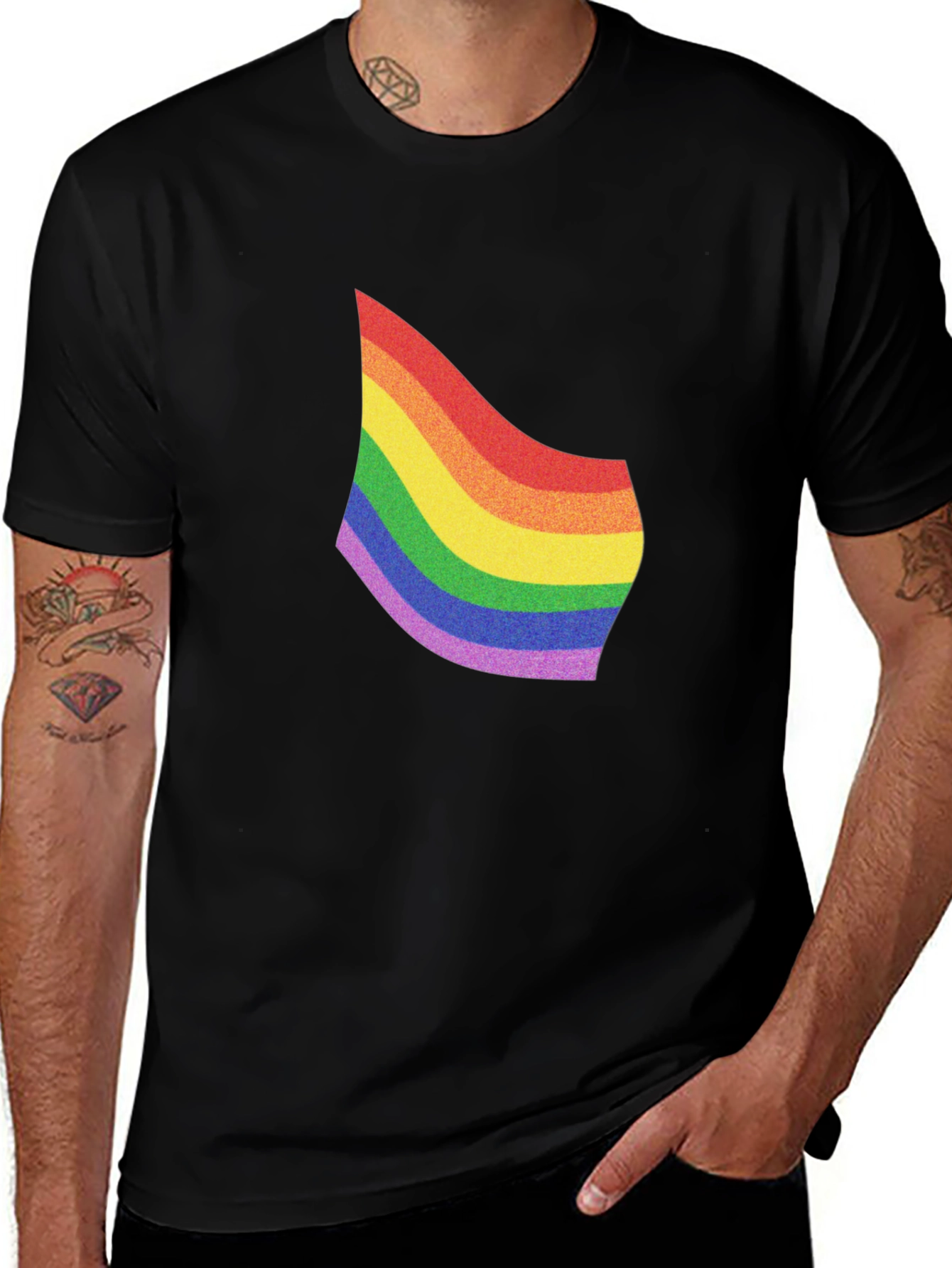 Variant 12 of Pride Rainbow Graphic Tee - Soft Cotton Blend