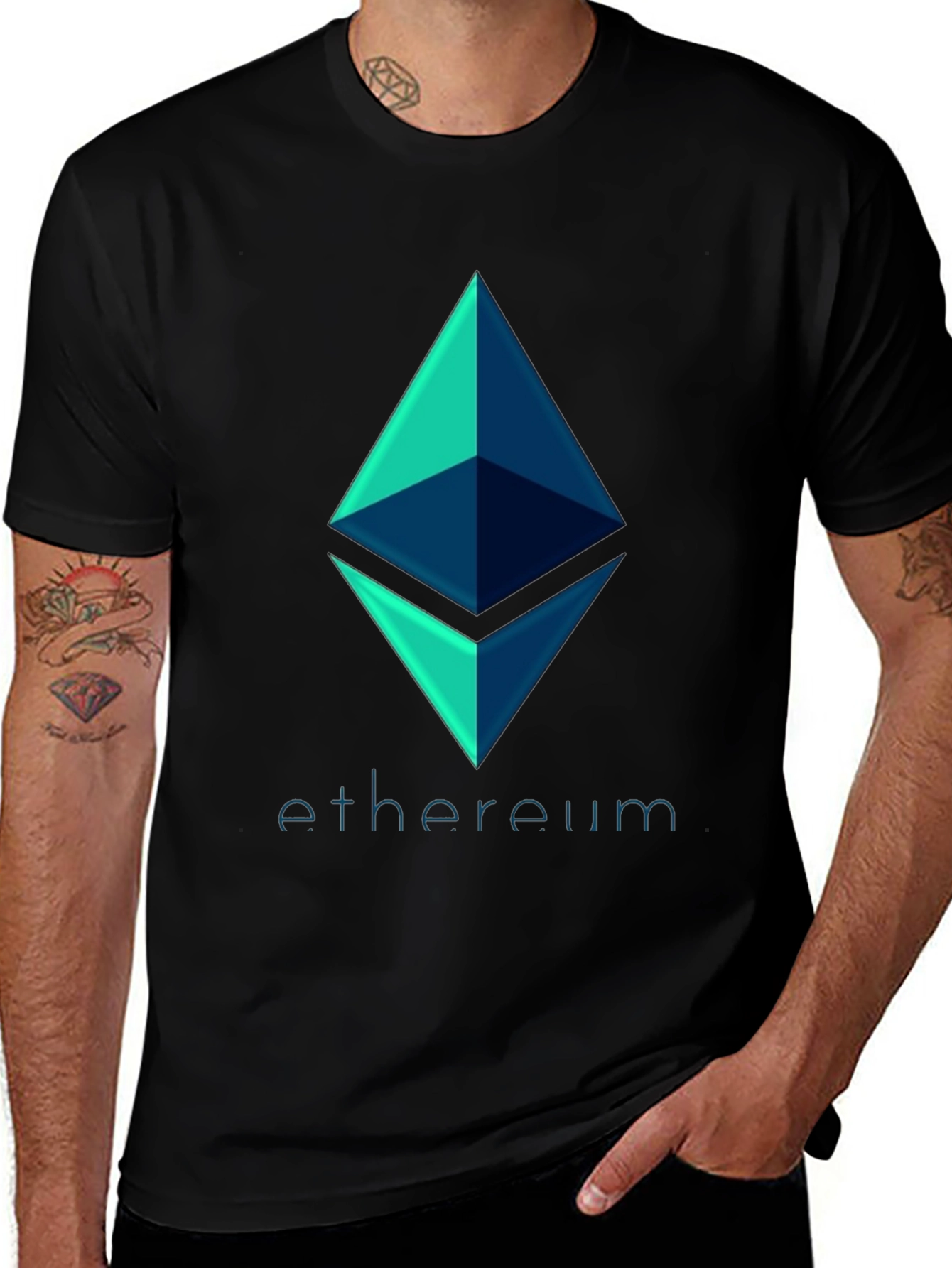 Ethereum Crypto Logo Black T-Shirt