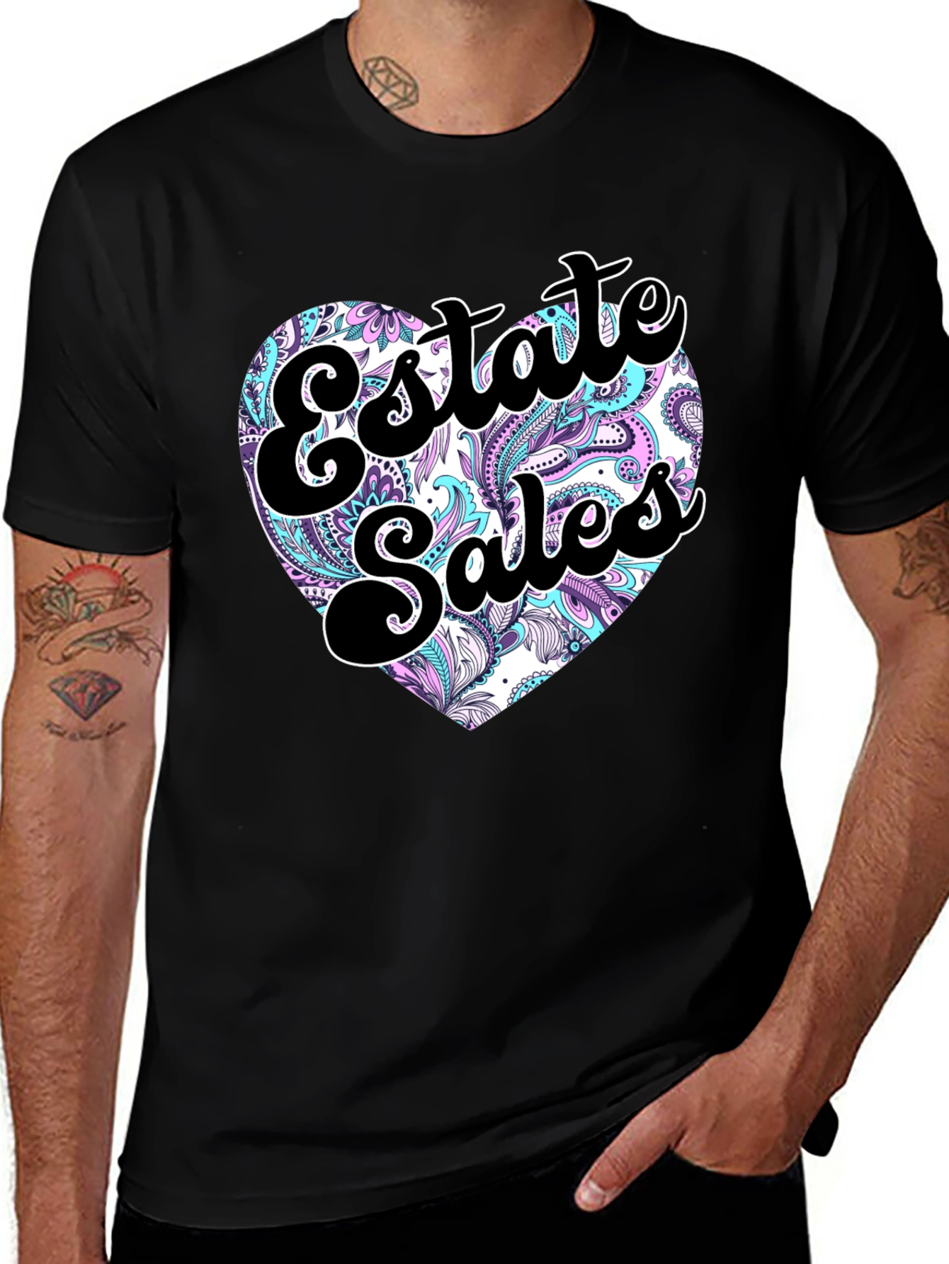 Estate Sales Heart Graphic T-Shirt