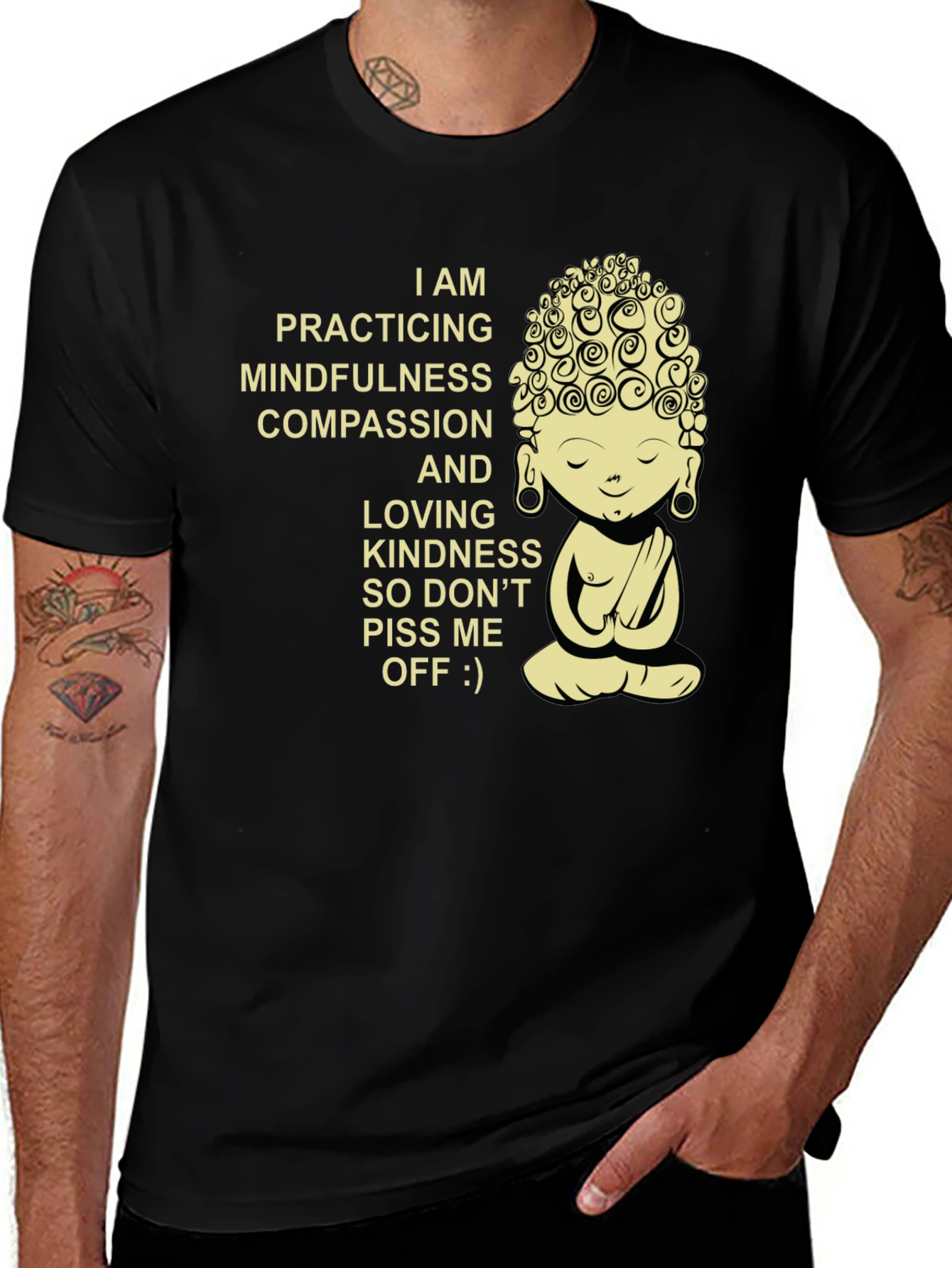 Variant 23 of Mindfulness Compassion Buddha Graphic T-Shirt