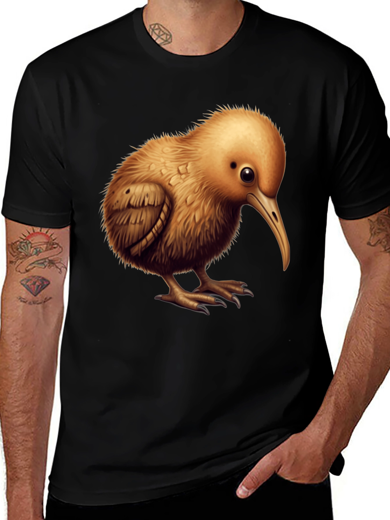 Variant 13 of Kiwi Bird Graphic T-Shirt - Unique Animal Design