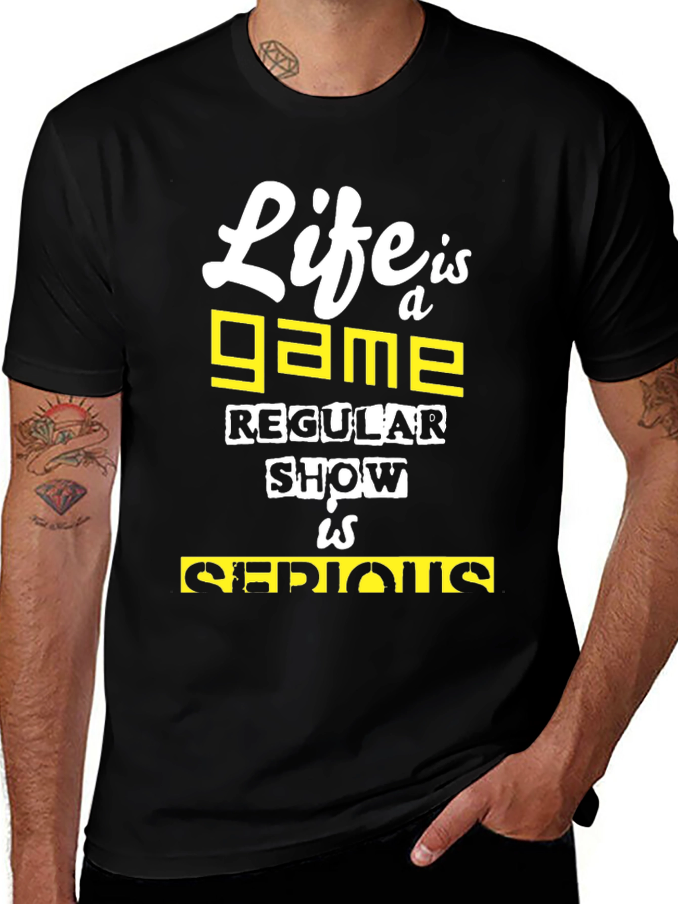 Variant 26 of Life is a Game Black Regular Show T-Shirt