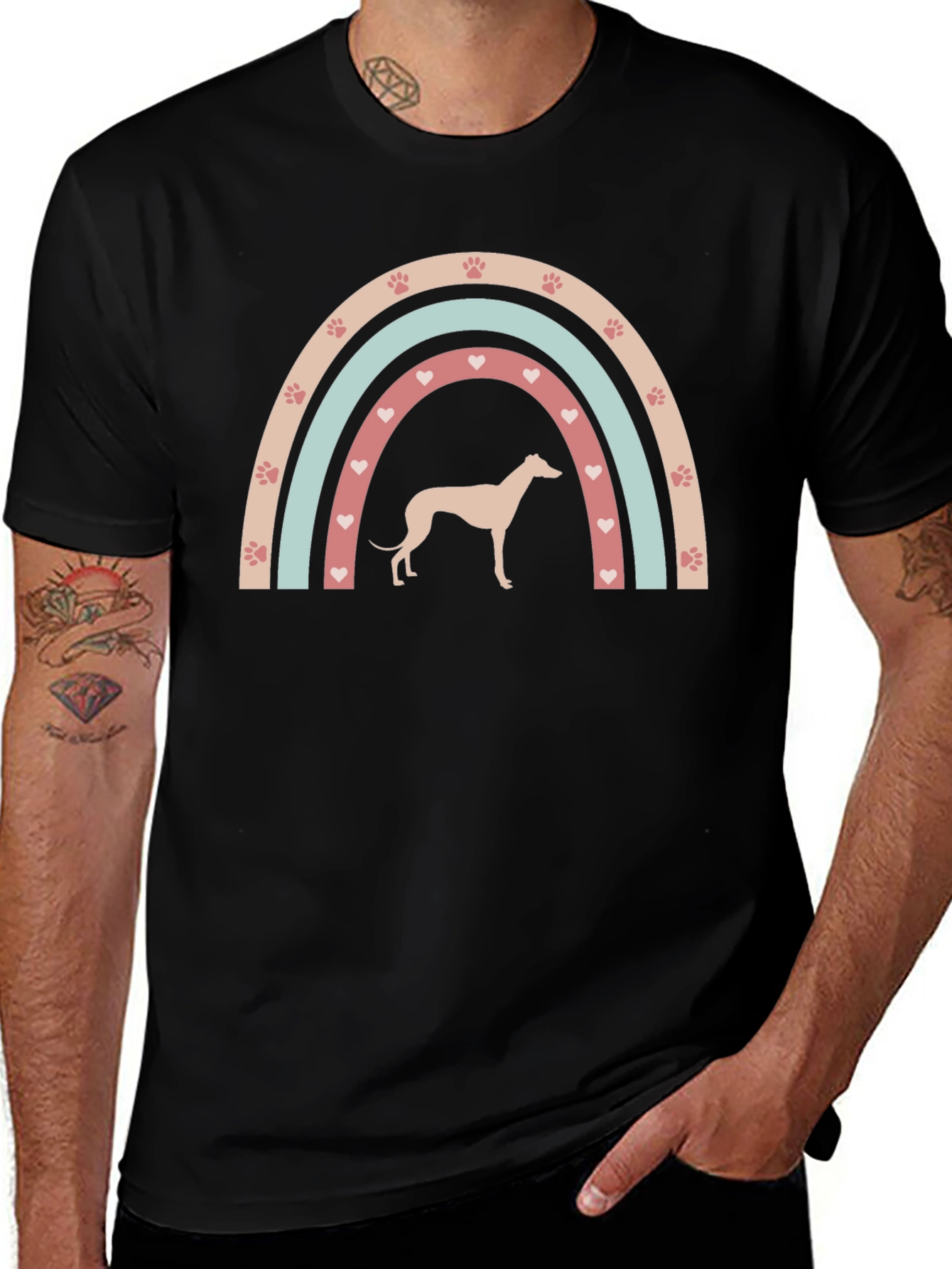 Variant 23 of Dog Rainbow Graphic Tee
