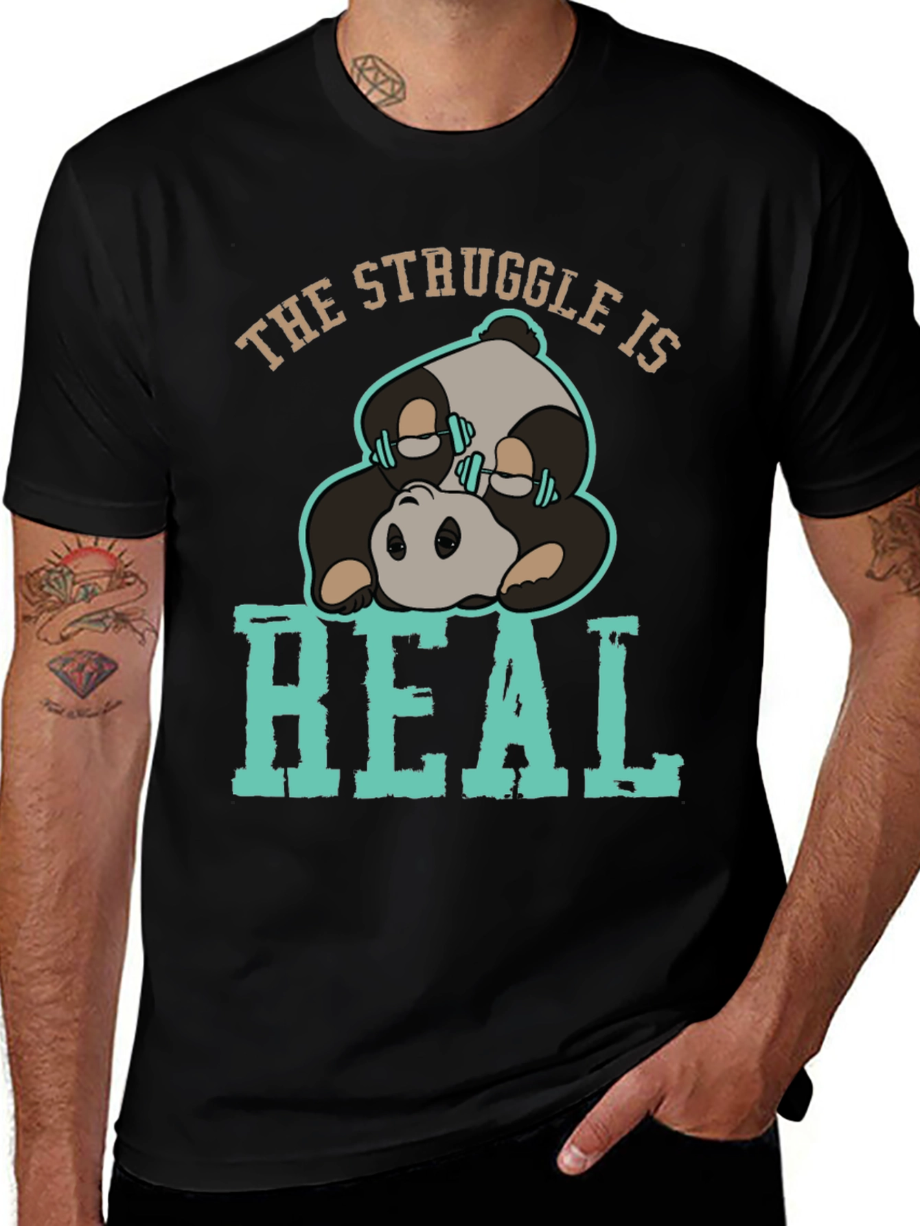 Variant 10 of The Struggle Is Real Panda T-Shirt