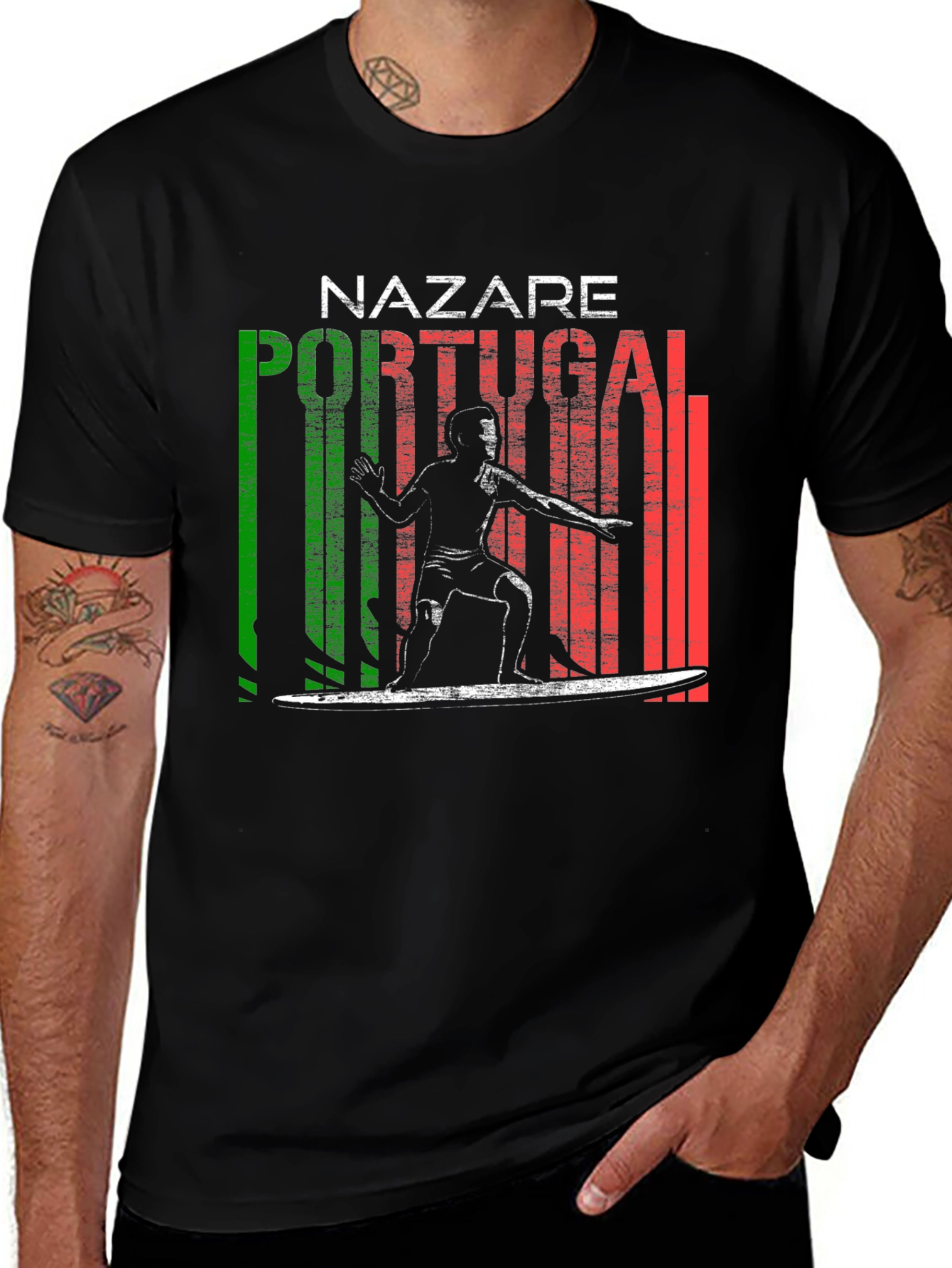 Variant 9 of Nazare Portugal Surfer T-Shirt | Graphic Tee
