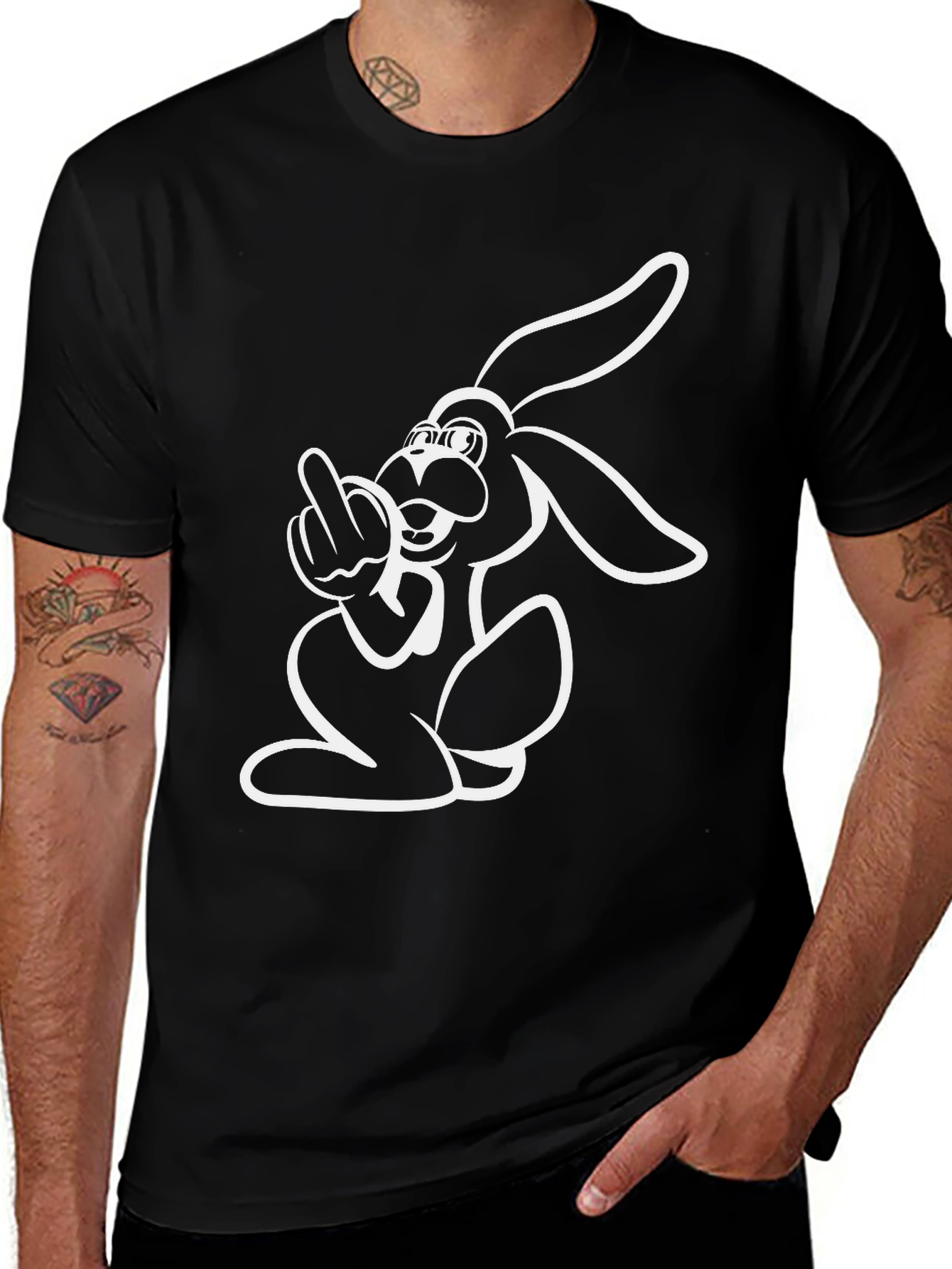Variant 5 of Rude Rabbit Graphic Tee - Soft Cotton Blend
