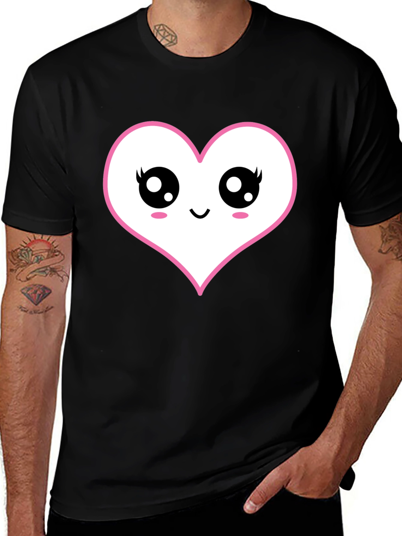 Variant 23 of Kawaii Heart Graphic Tee