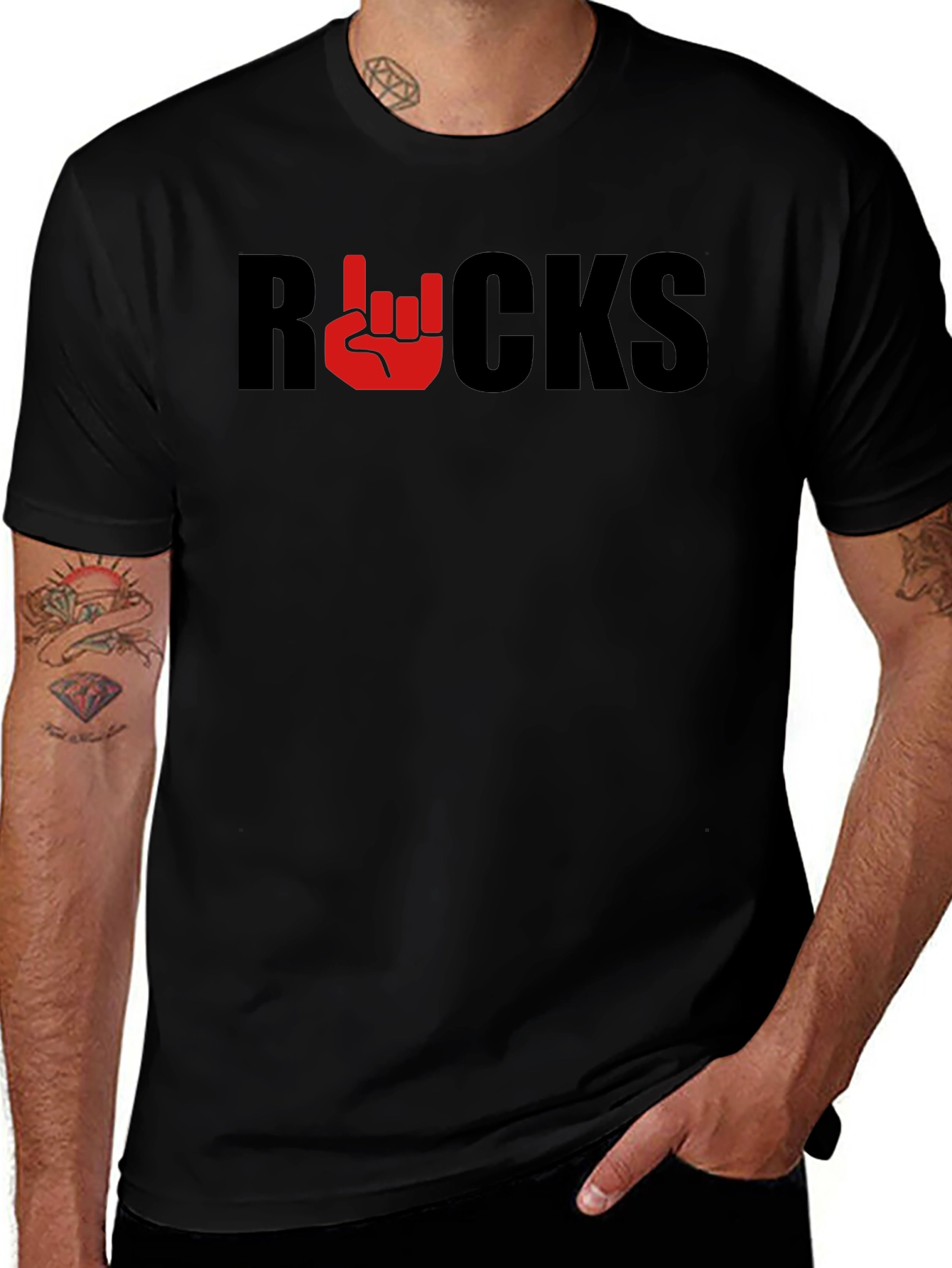 Variant 27 of Rock On! Graphic Tee - Cool Casual Style