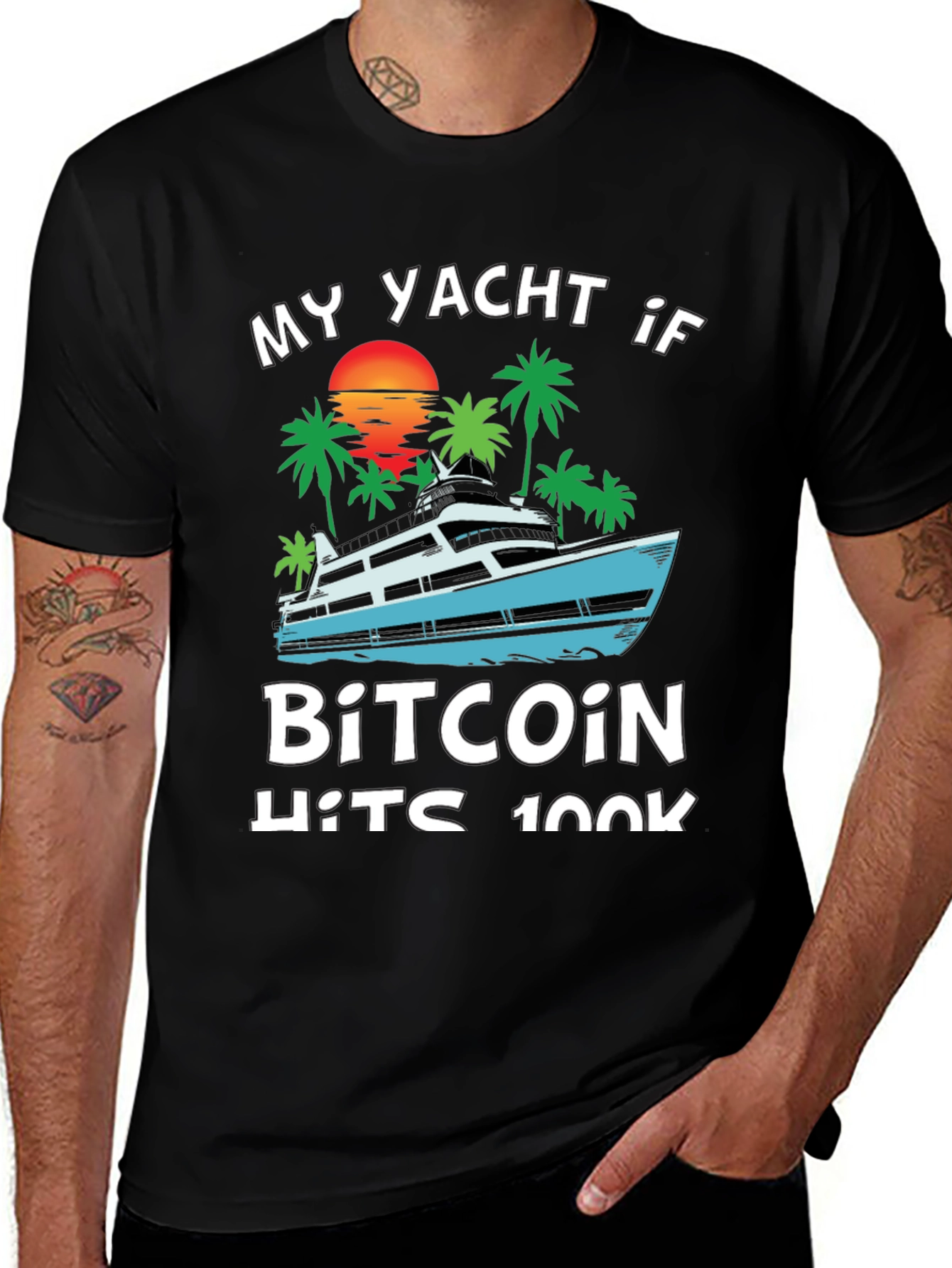 Bitcoin Yacht T-Shirt - Crypto HODL Tee