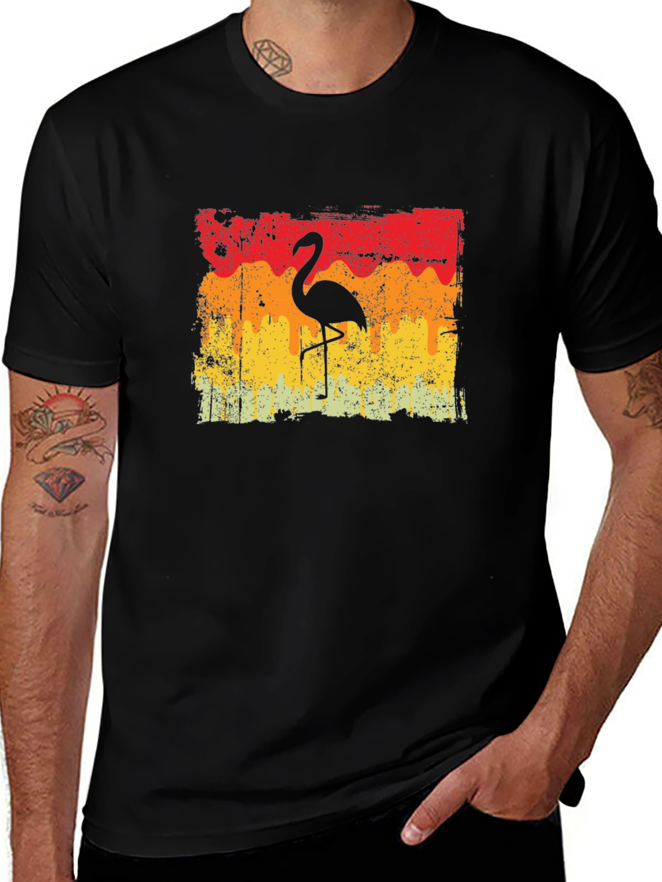 Variant 14 of Retro Flamingo Graphic T-Shirt