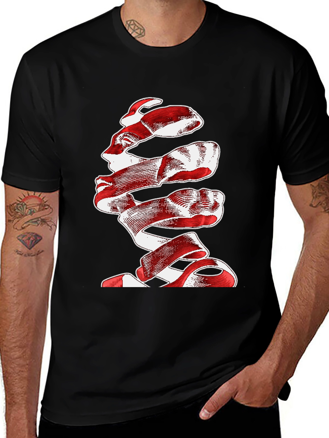 Variant 15 of Twisted Ribbon Graphic T-Shirt