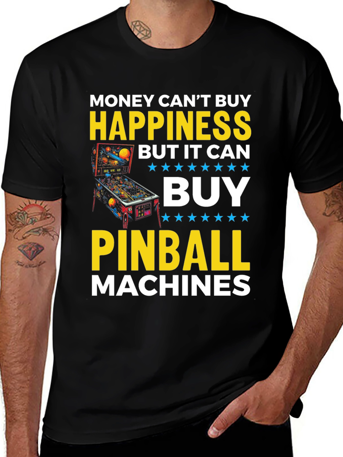 Variant 5 of Funny Pinball Machine Lover T-Shirt 