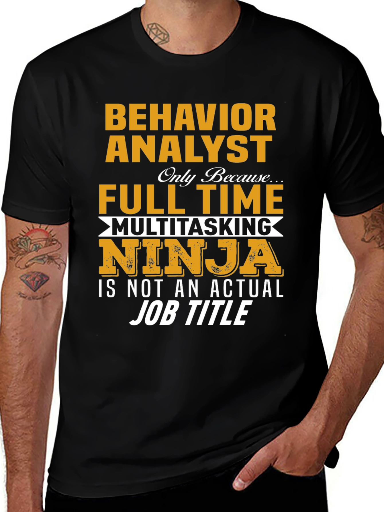 Variant 23 of Behavior Analyst Full Time Ninja T-Shirt
