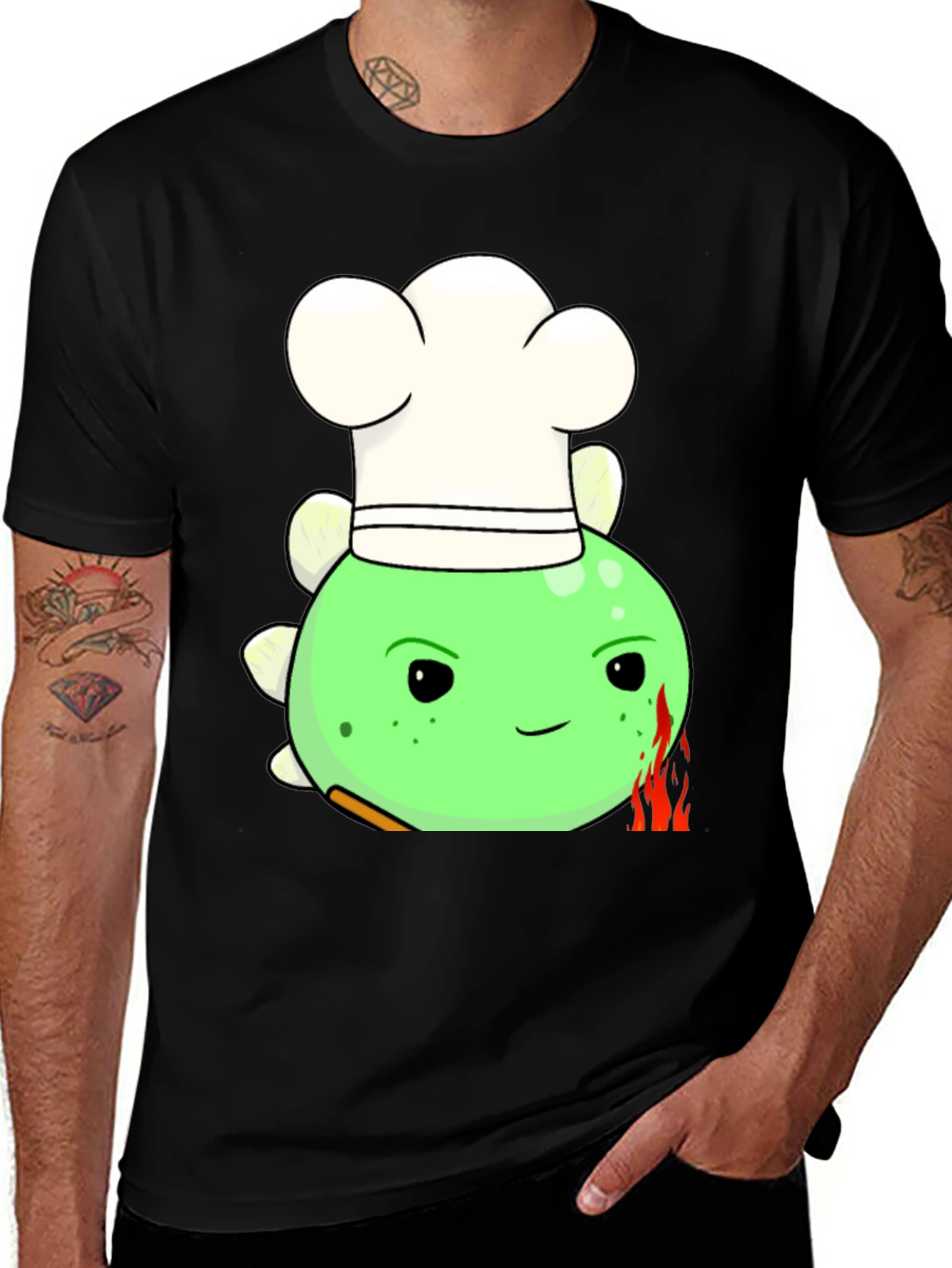 Variant 25 of Chef Dino T-Shirt - Funny Cartoon Tee