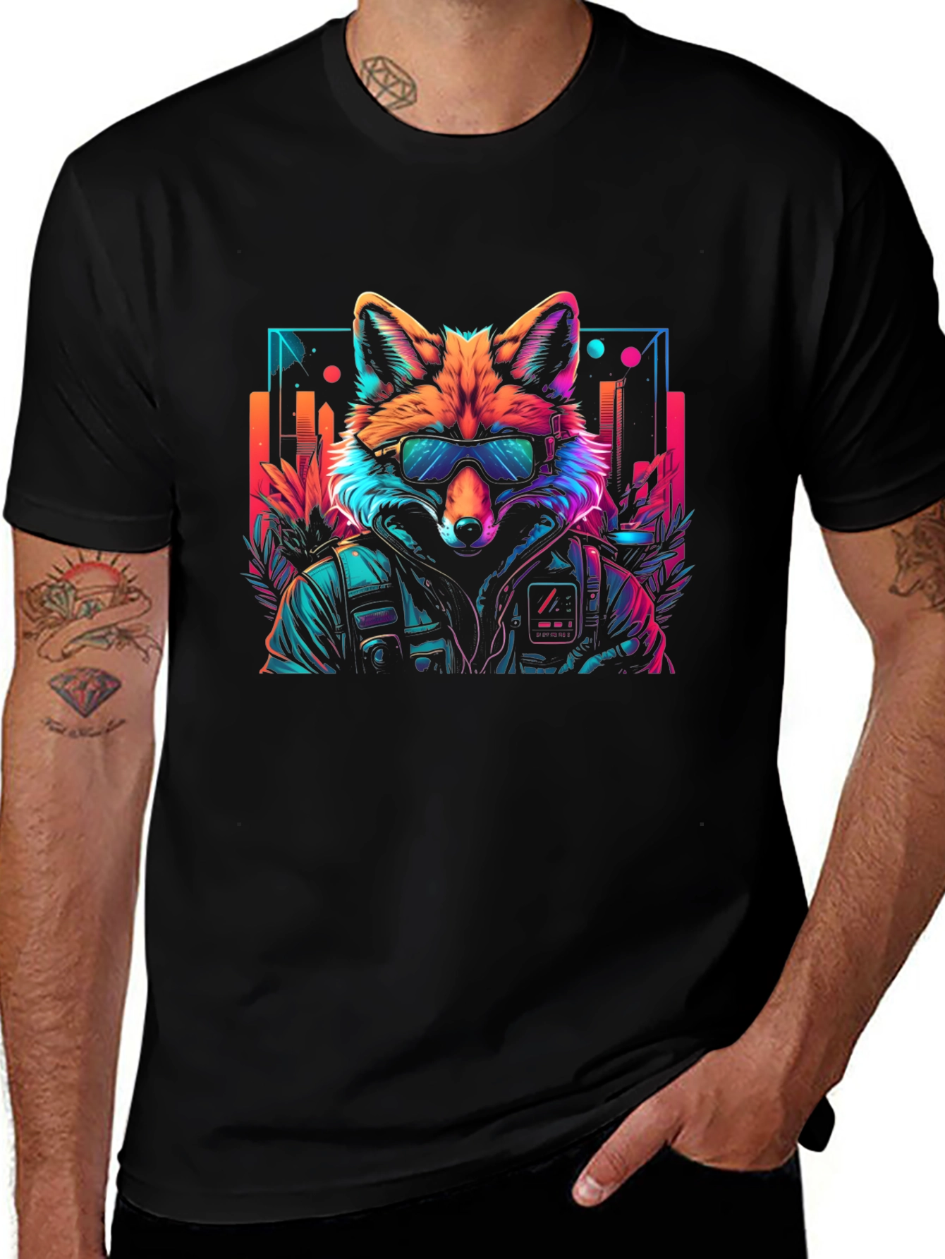 Variant 30 of Cool Fox Graphic Tee - Urban Style