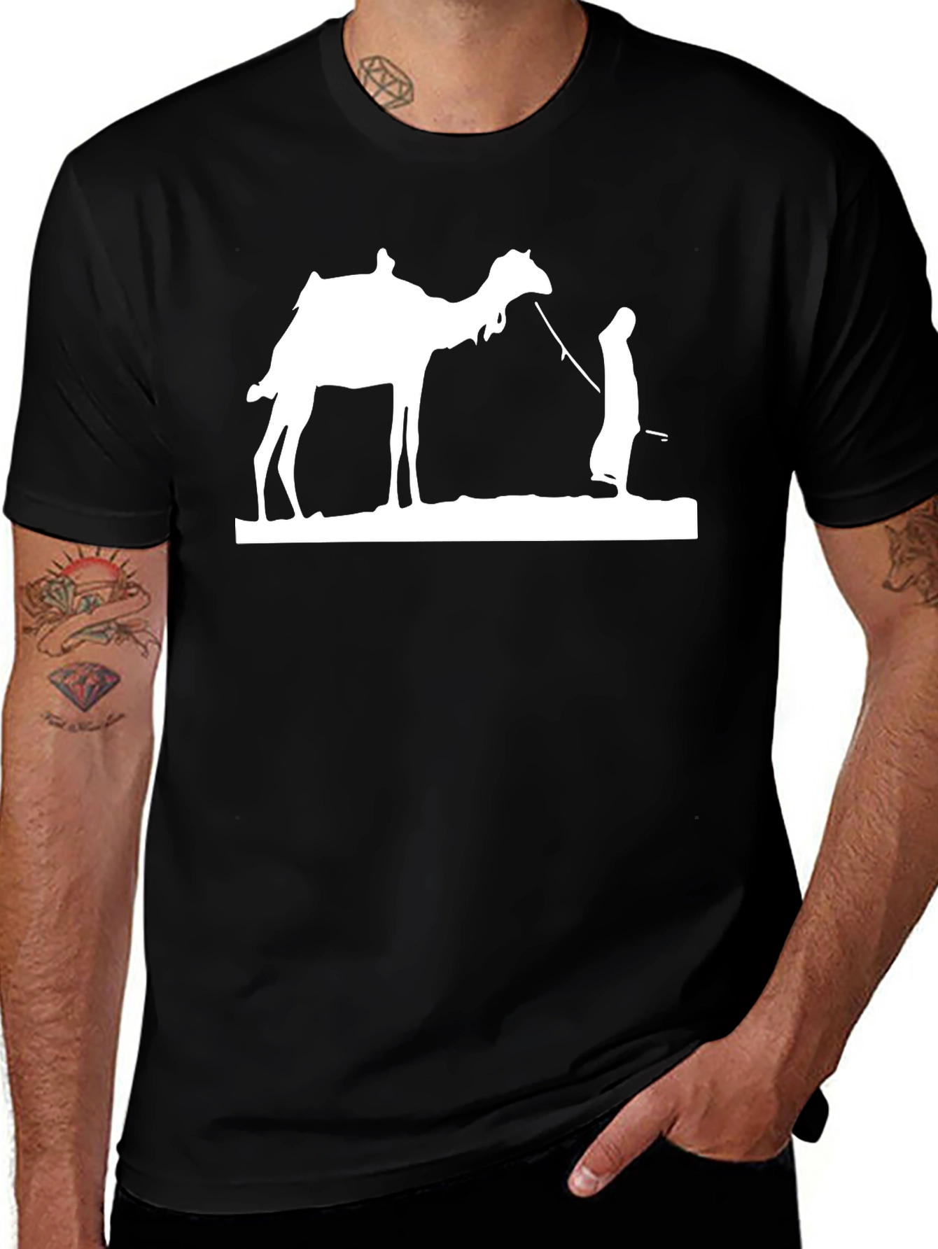 Variant 3 of Camel Silhouette Black T-Shirt