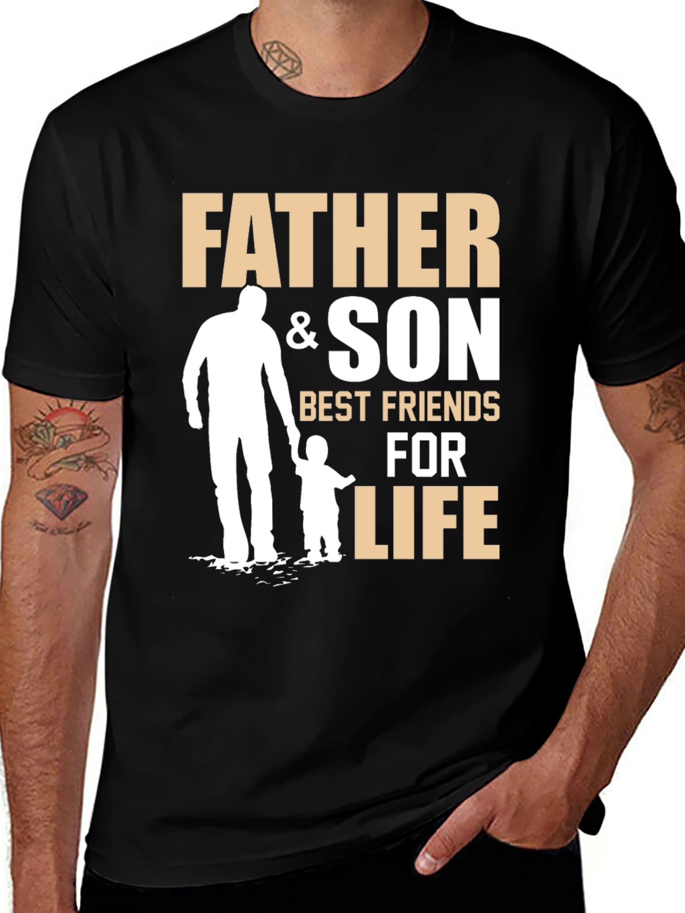 Variant 24 of Father & Son Best Friends For Life Black T-Shirt