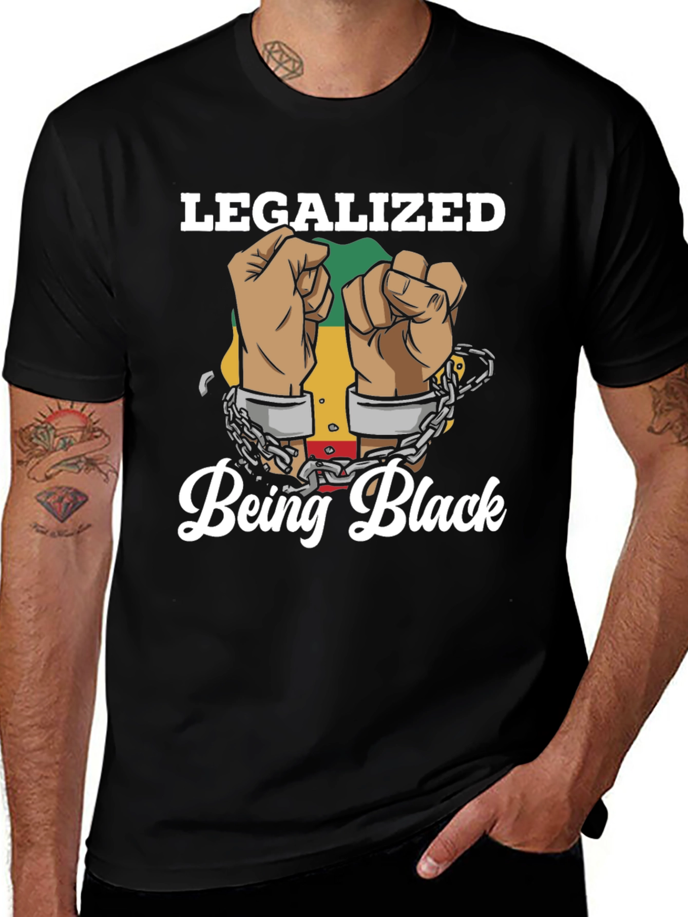 Variant 26 of Legalized Being Black Graphic T-Shirt