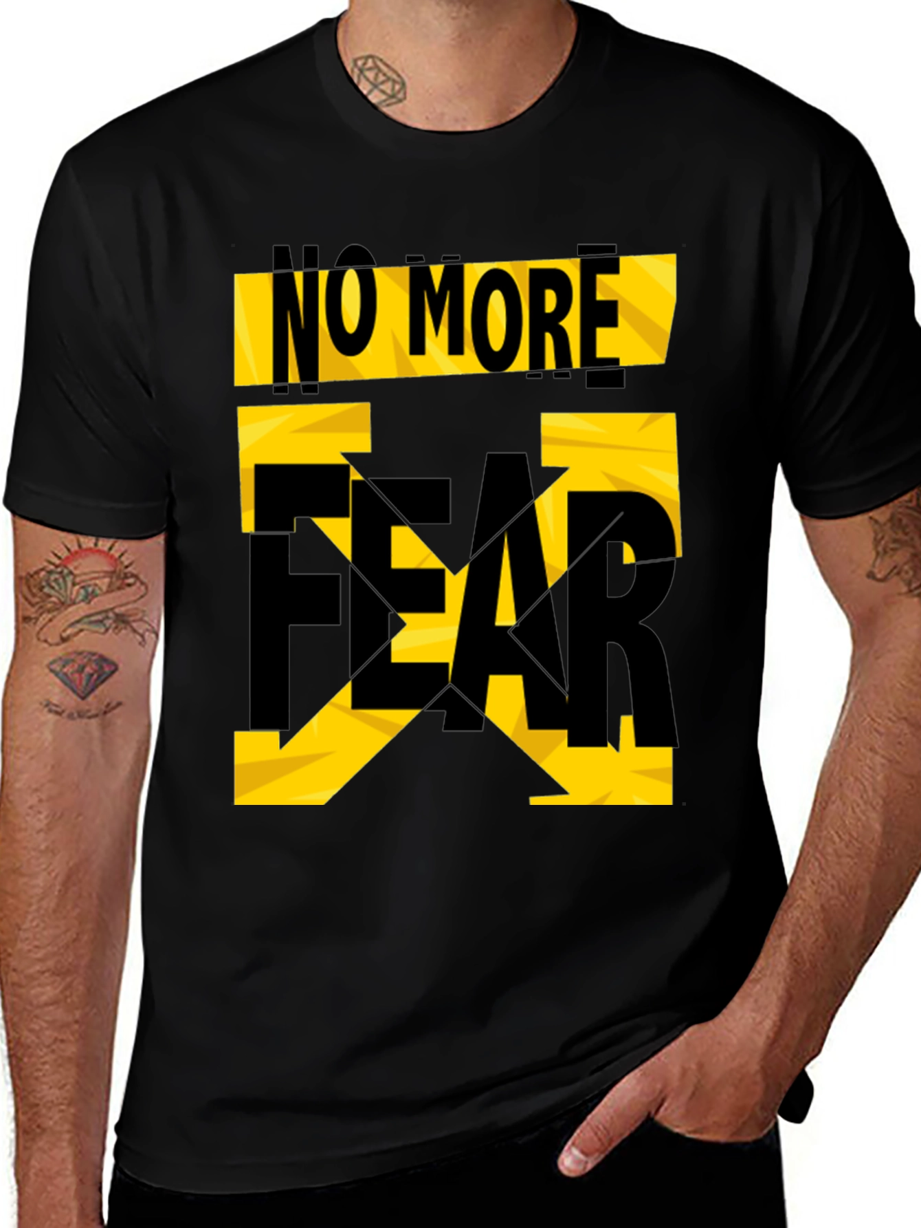 Variant 27 of No More Fear Graphic T-Shirt - Black