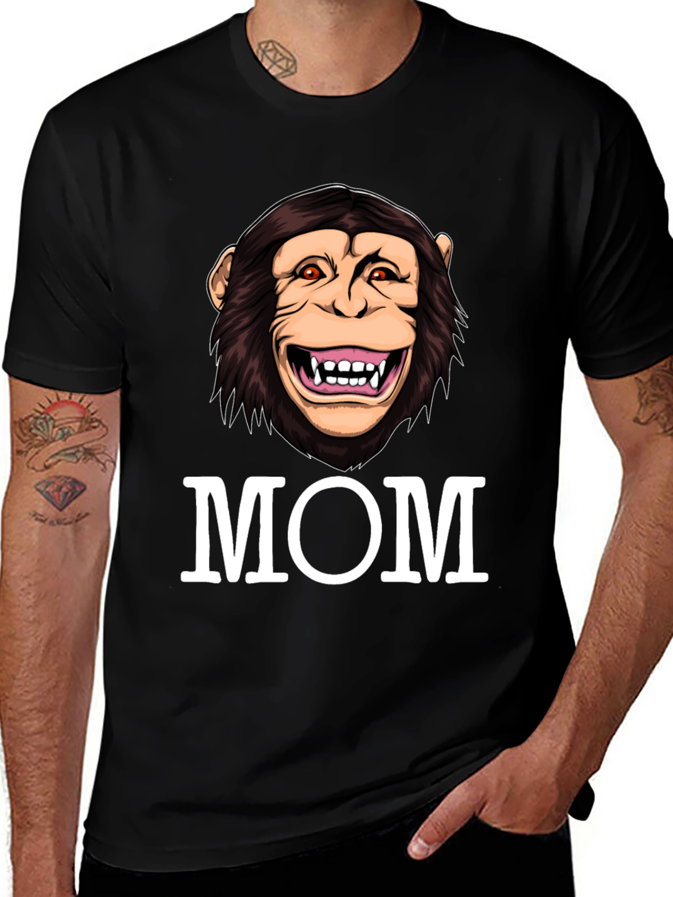Variant 24 of Funny Monkey Mom Graphic T-Shirt
