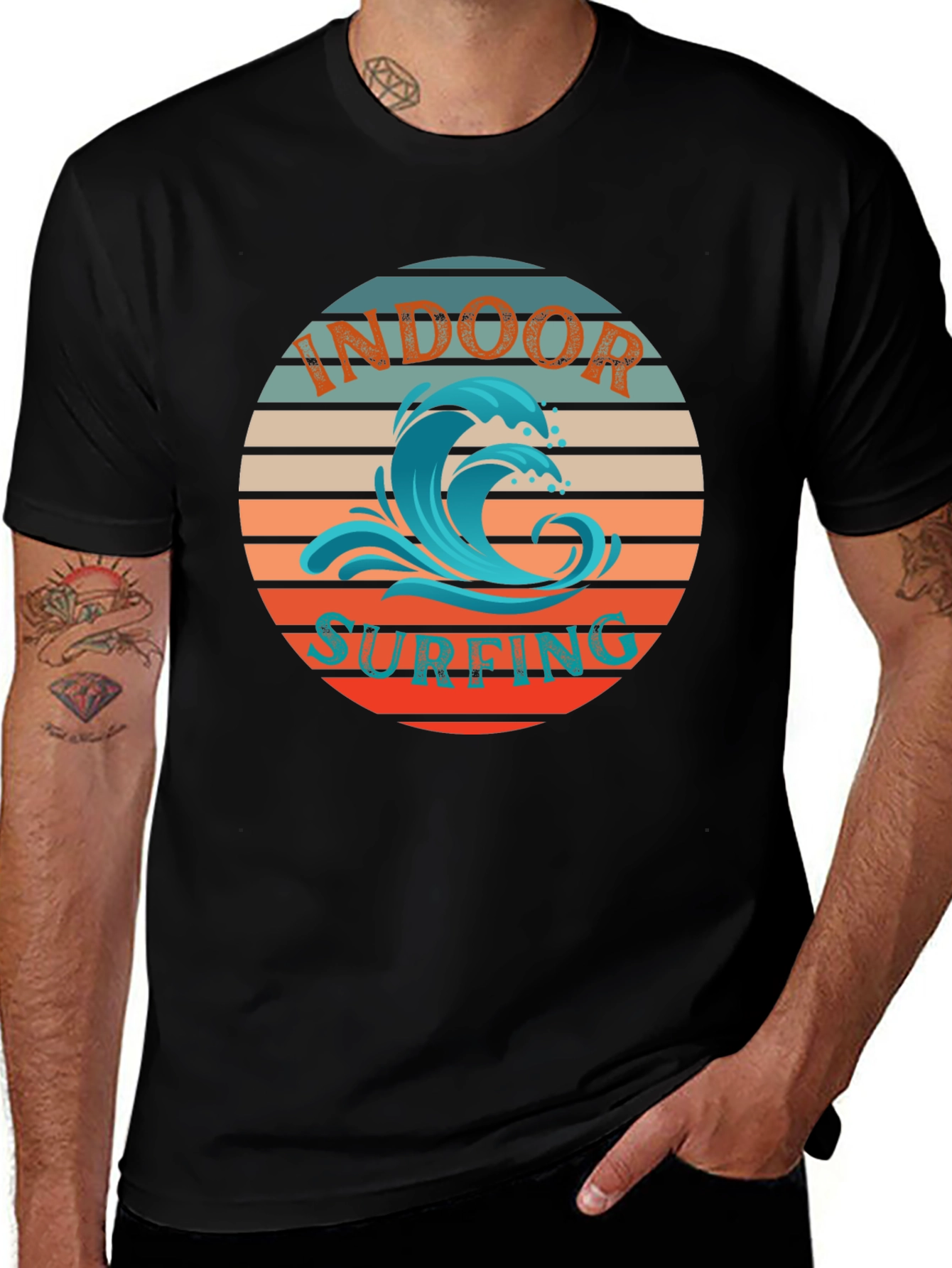 Variant 22 of Indoor Surfing T-Shirt | Retro Wave Design