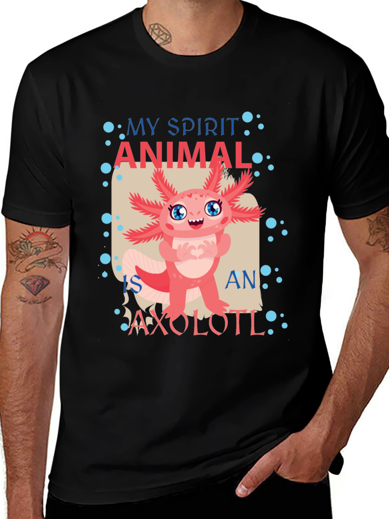 Variant 10 of My Spirit Animal is an Axolotl Black T-Shirt