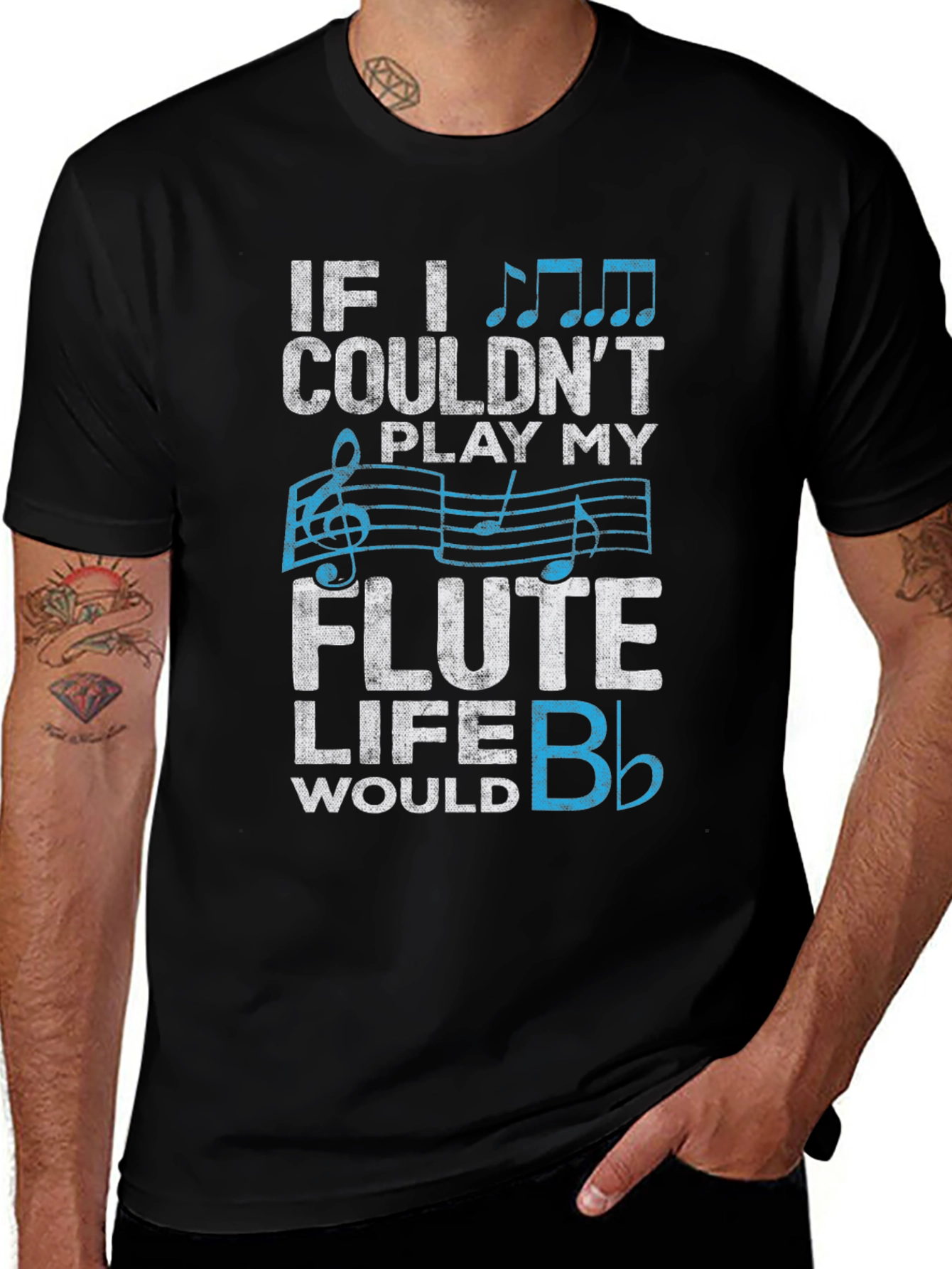 Variant 20 of Flute Player T-Shirt: Musical Life Humor Tee