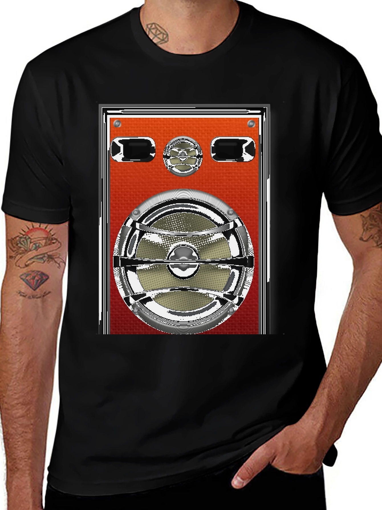 Variant 24 of Retro Speaker Graphic Tee - Rock On!