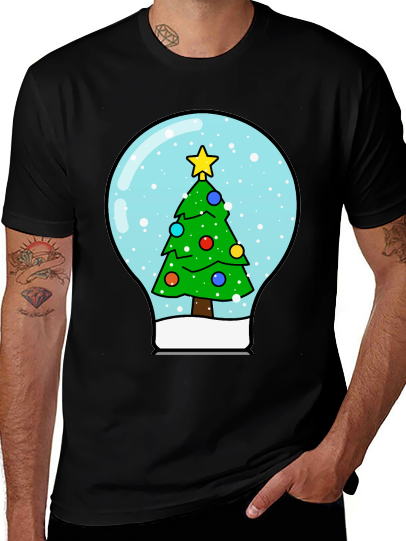 Christmas Tree Snow Globe T-Shirt