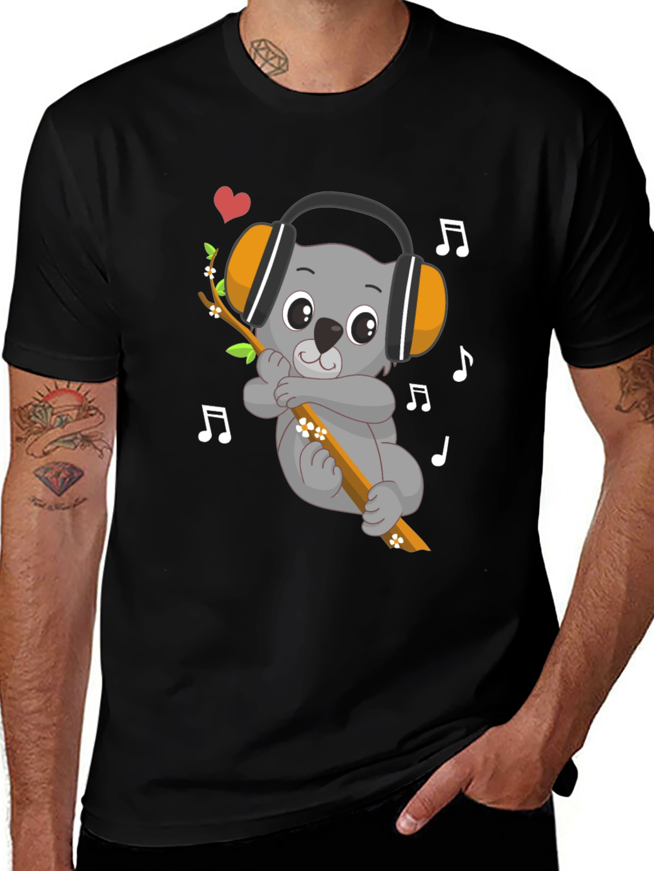 Variant 6 of Cute Koala Music Lover Graphic Tee