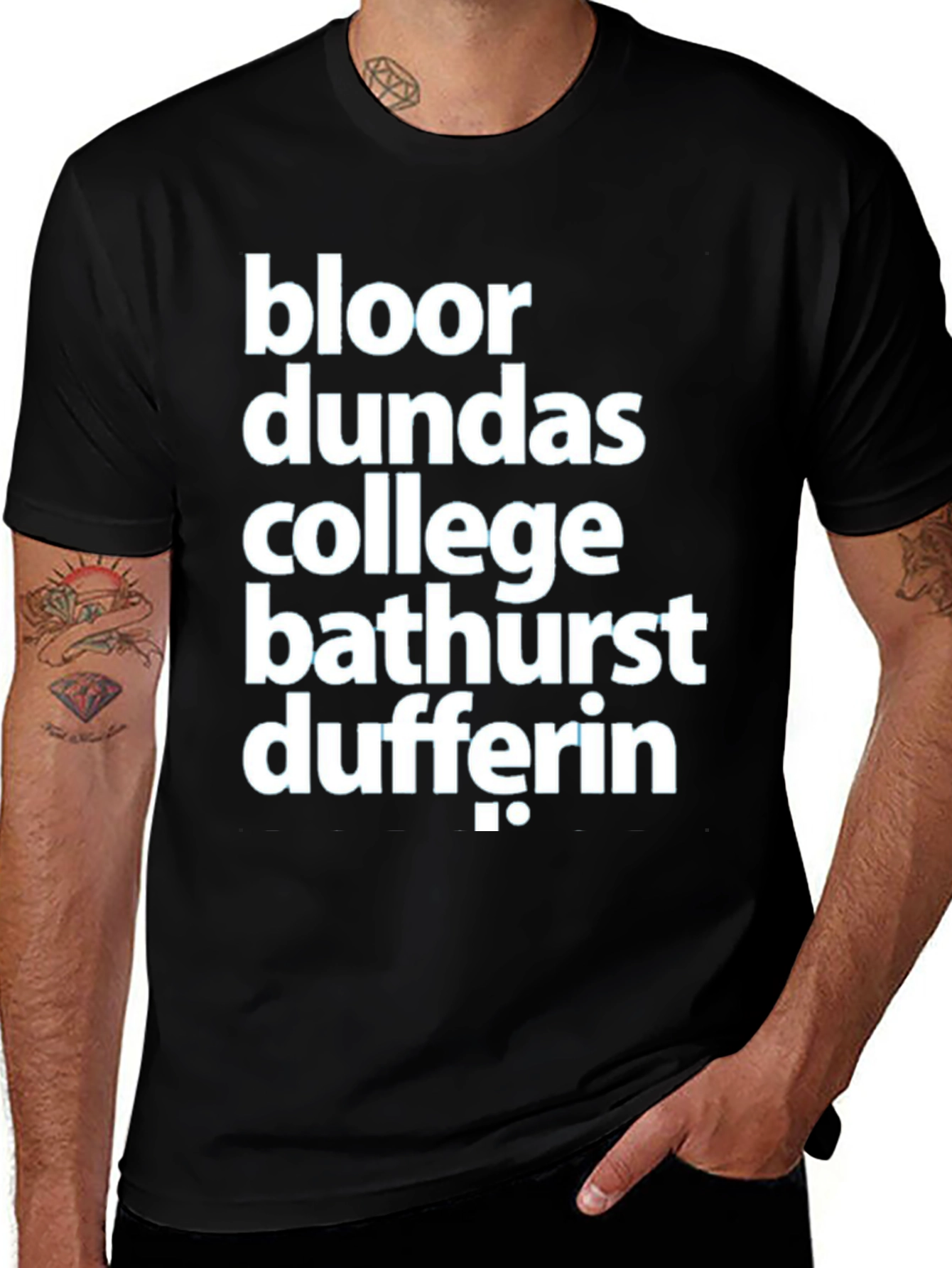Toronto Street Names T-Shirt - Bloor Dundas College