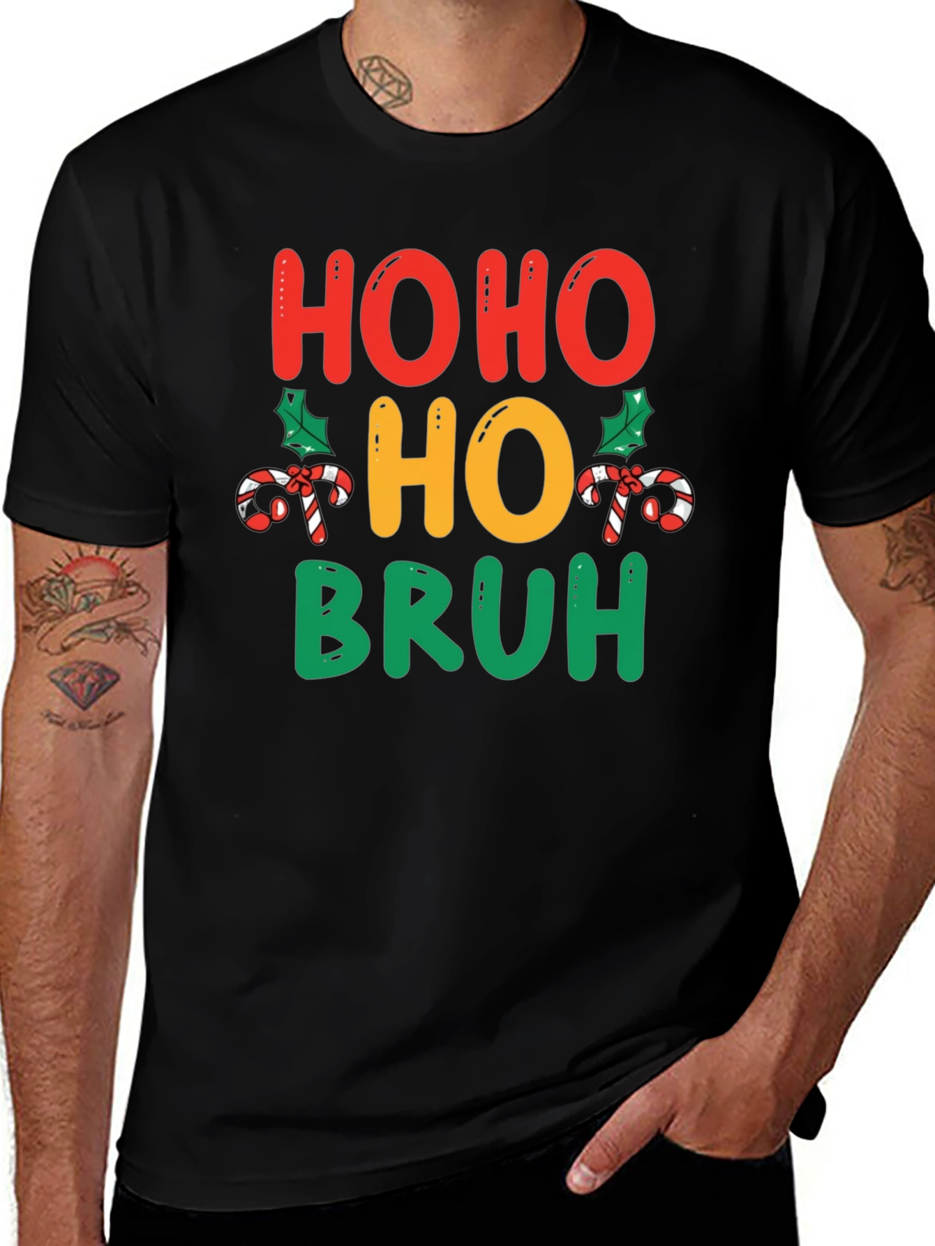 Variant 12 of Ho Ho Ho Bruh Christmas Holiday T-Shirt