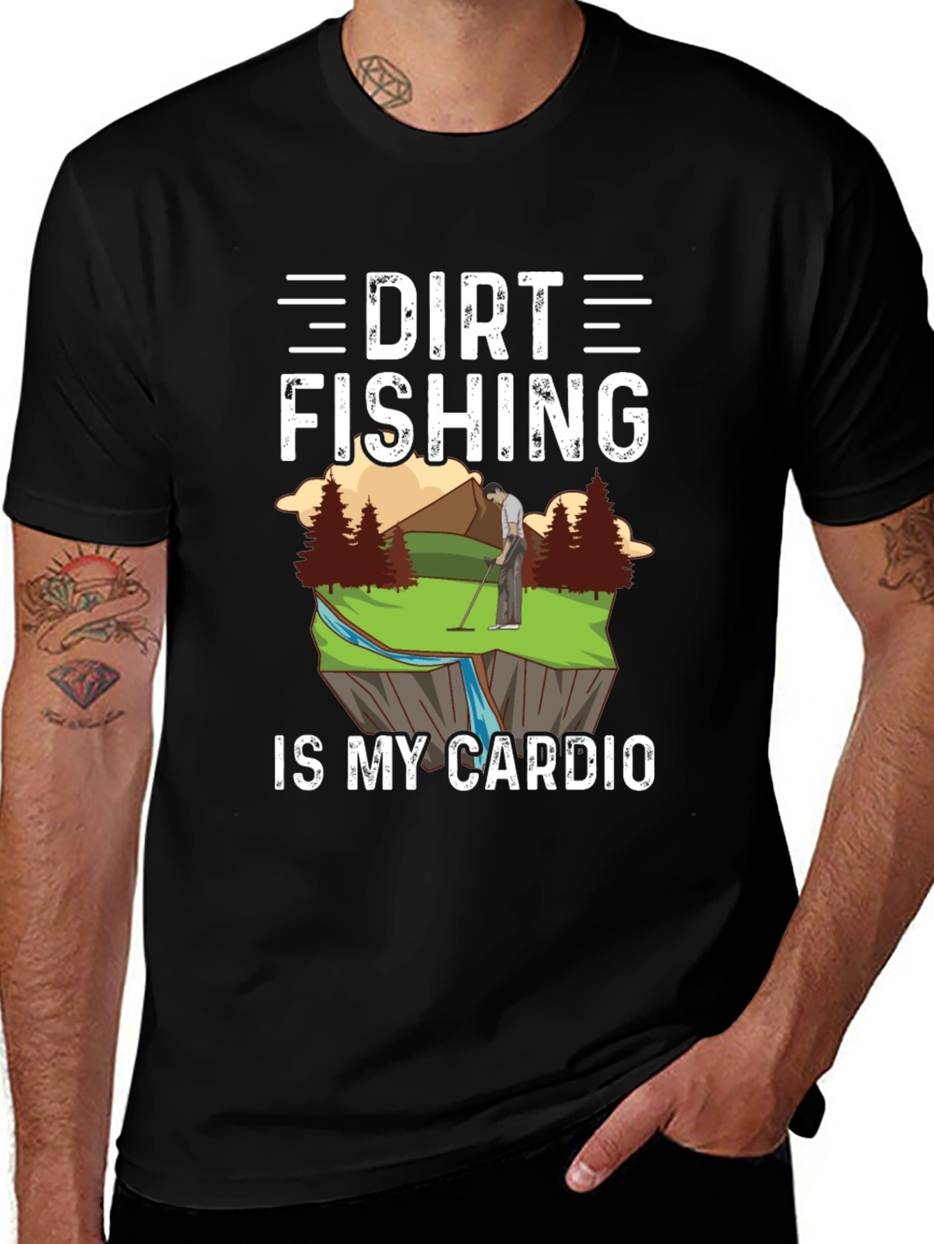 Variant 11 of Dirt Fishing Is My Cardio Graphic T-Shirt