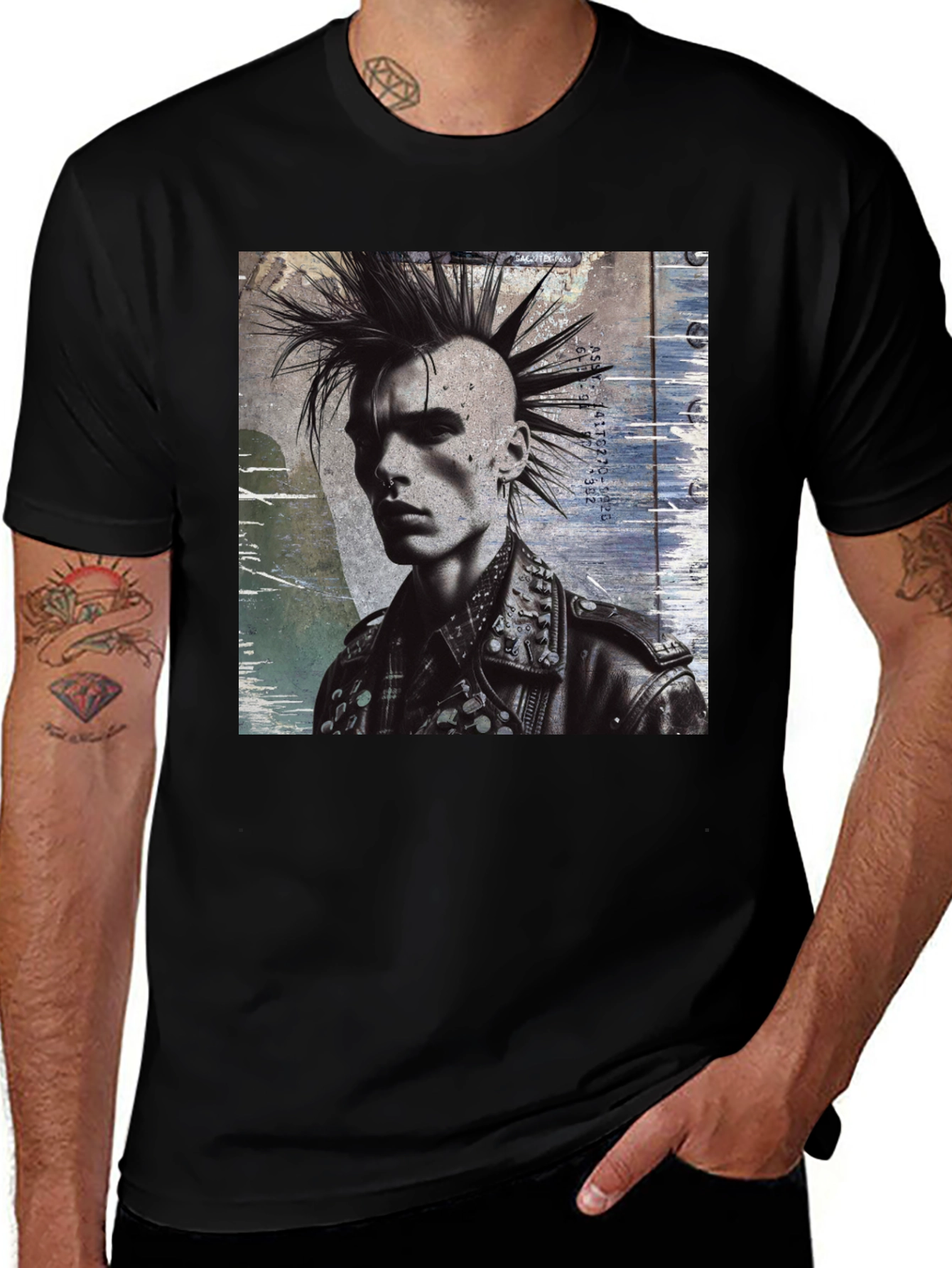 Variant 22 of Edgy Punk Rocker Graphic T-Shirt