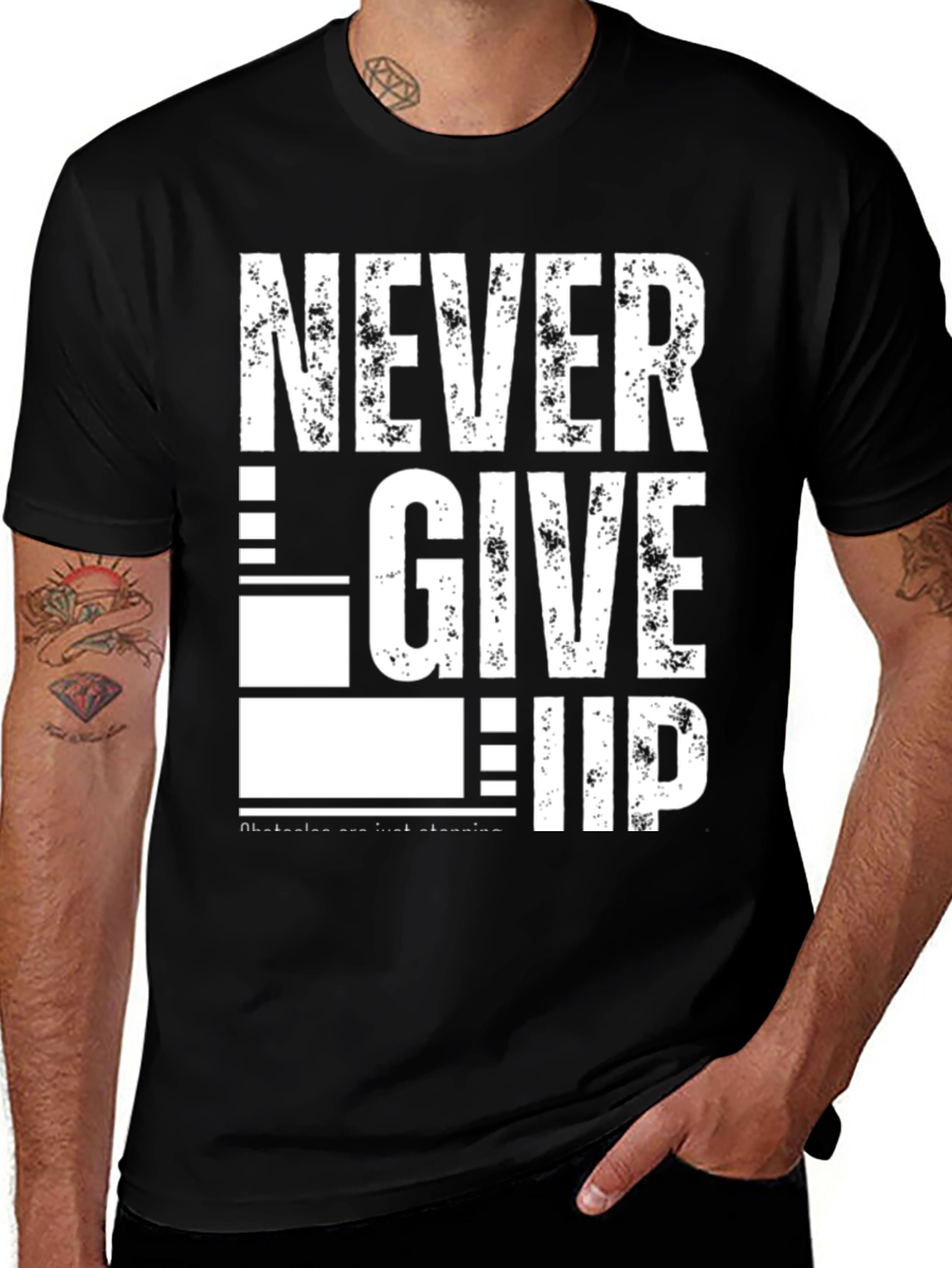 Variant 8 of Never Give Up Graphic T-Shirt