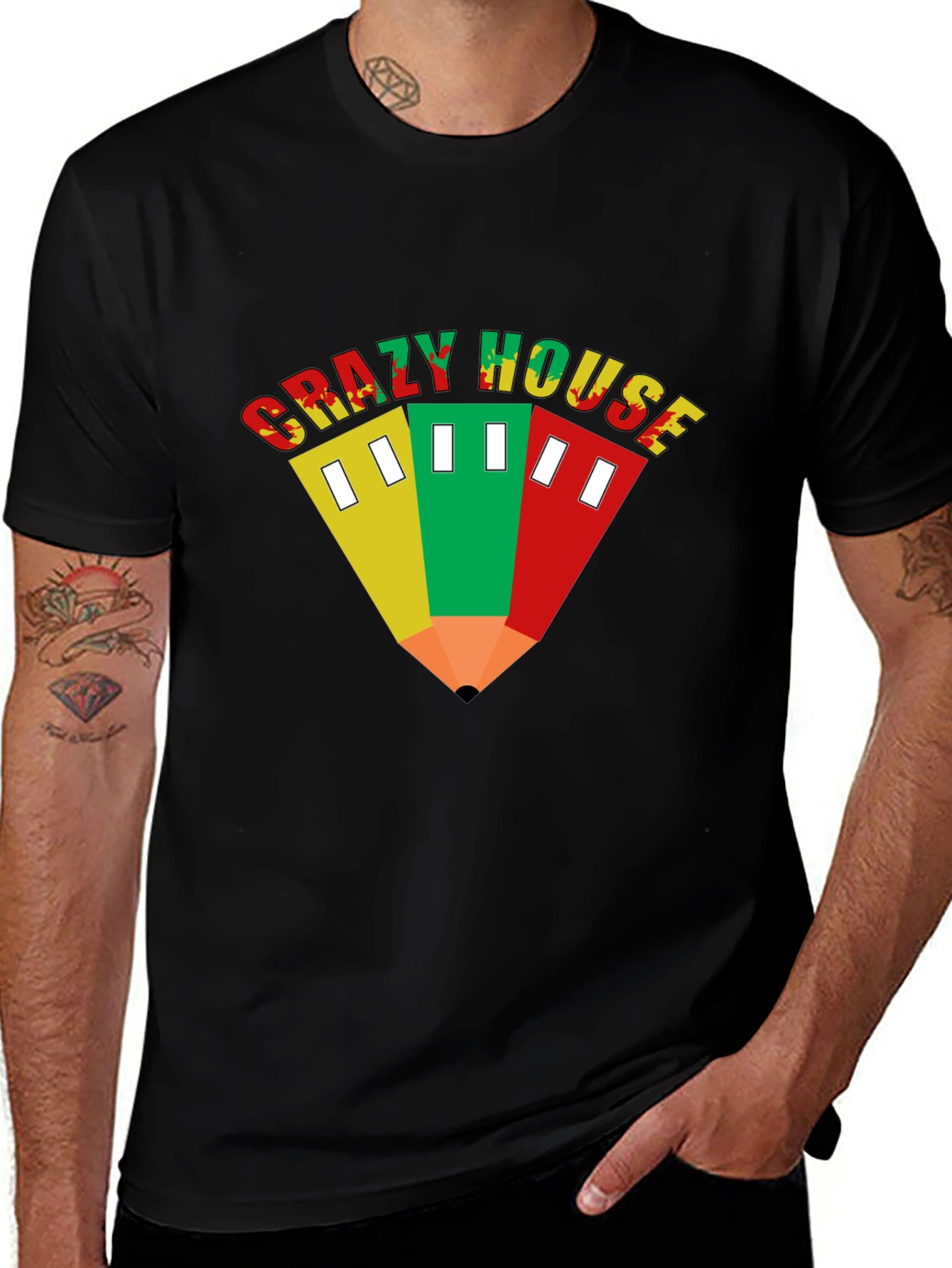 Variant 25 of Crazy House T-Shirt - Unique Graphic Tee