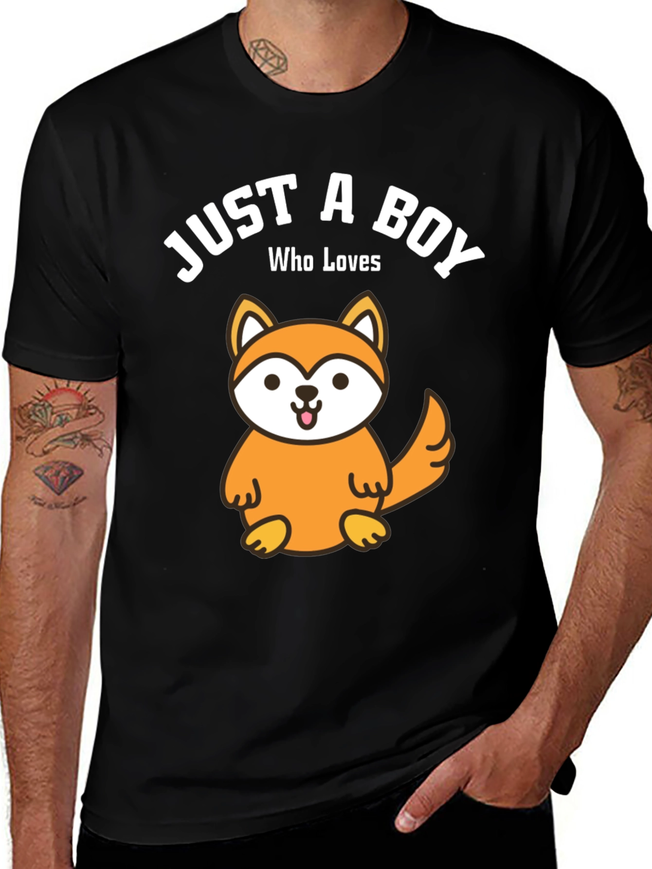 Variant 16 of Boy Who Loves Foxes T-Shirt - Cute Animal Tee