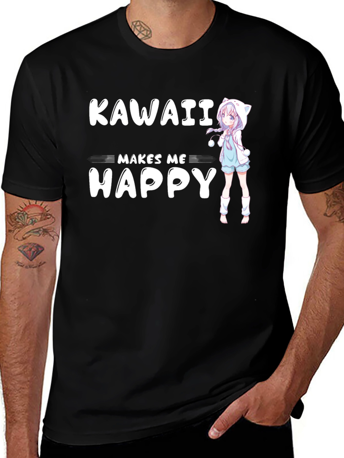 Variant 5 of Kawaii Makes Me Happy Anime T-Shirt