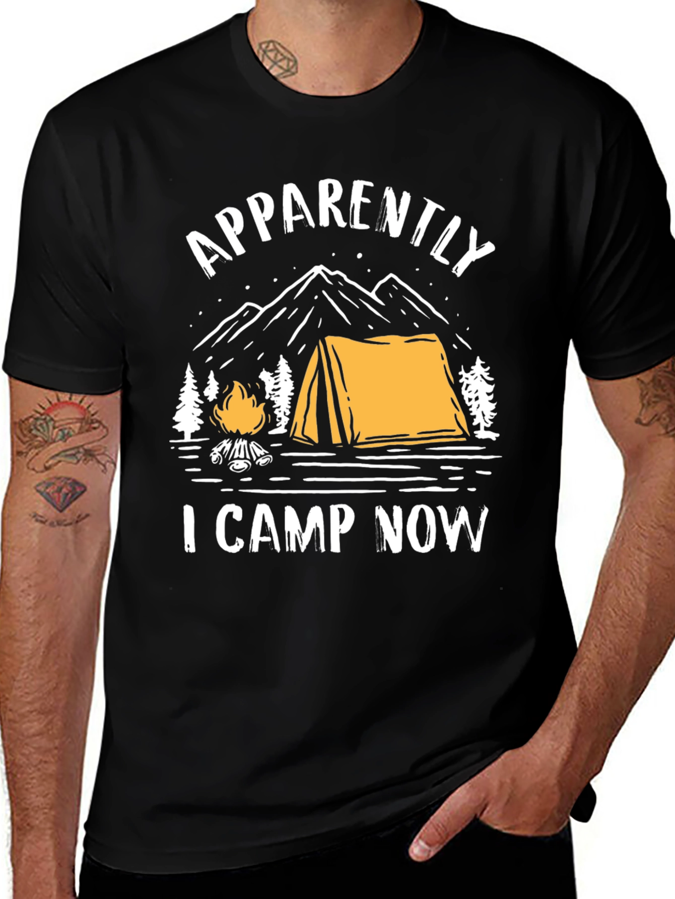 Variant 24 of Funny Camping T-Shirt - "Apparently I Camp Now"