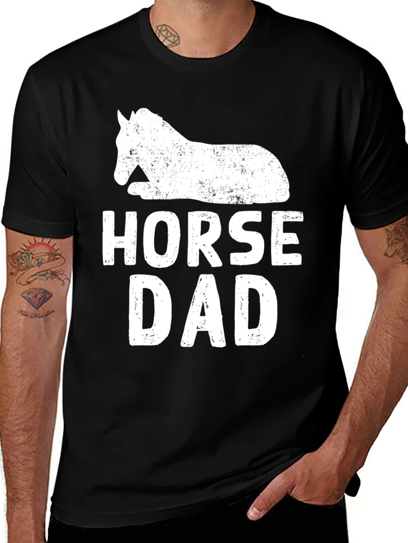 Horse Dad T-Shirt - Novelty Animal Lover Tee