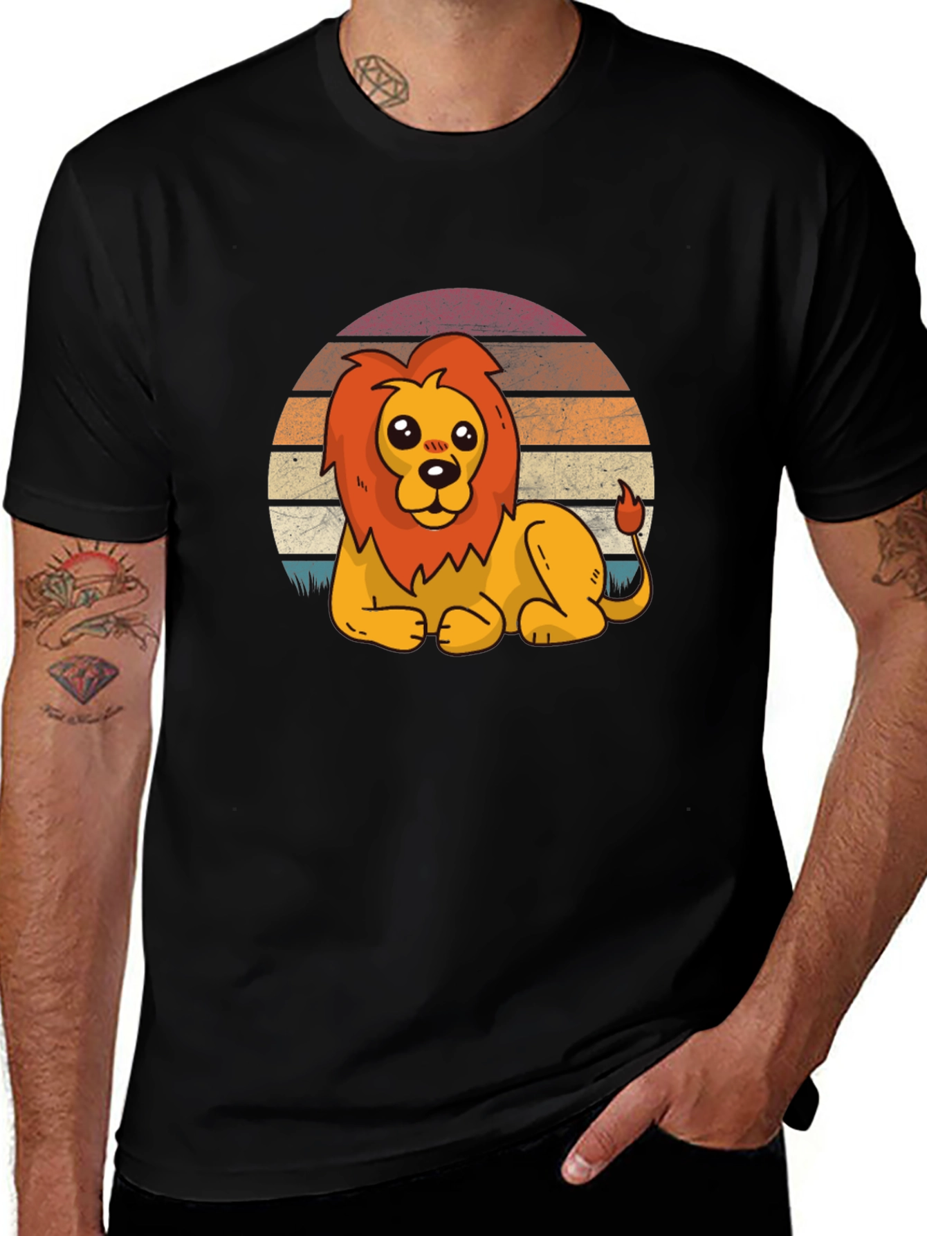 Variant 9 of Lion Graphic Tee - Cute Cartoon Style