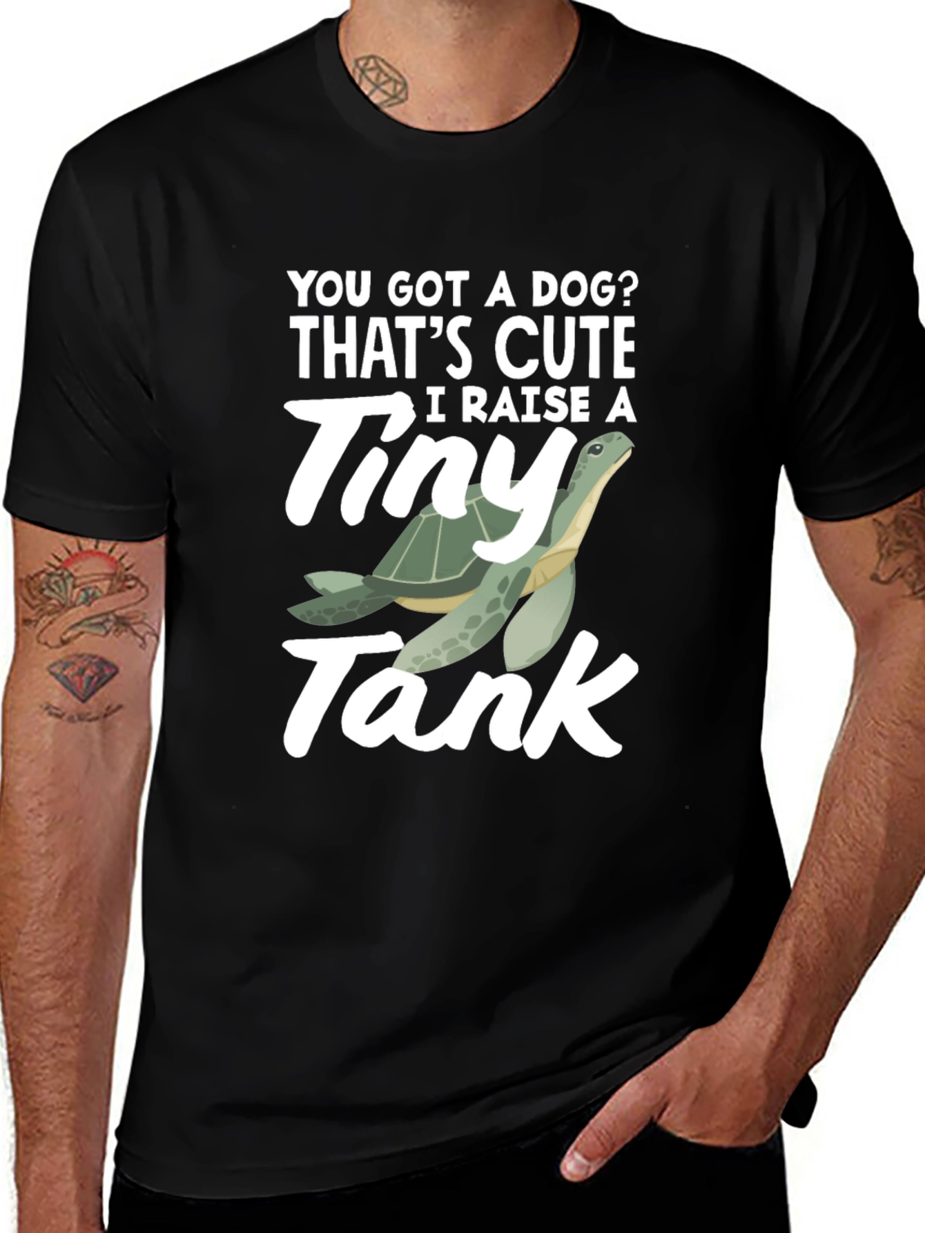 Variant 12 of Funny Turtle Lover T-Shirt: Tiny Tank