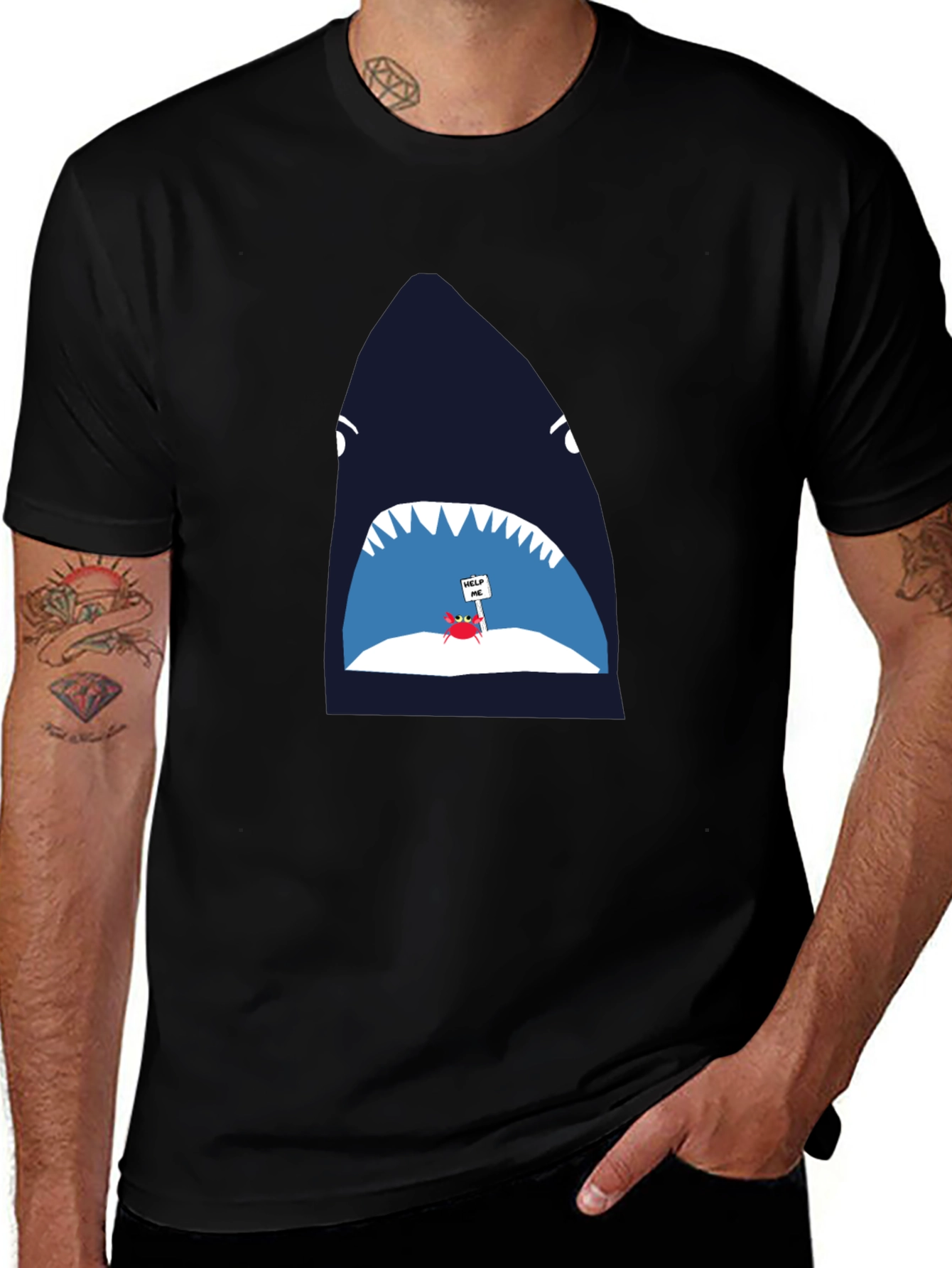 Variant 13 of Shark Attack Graphic Tee - Funny Novelty T-Shirt