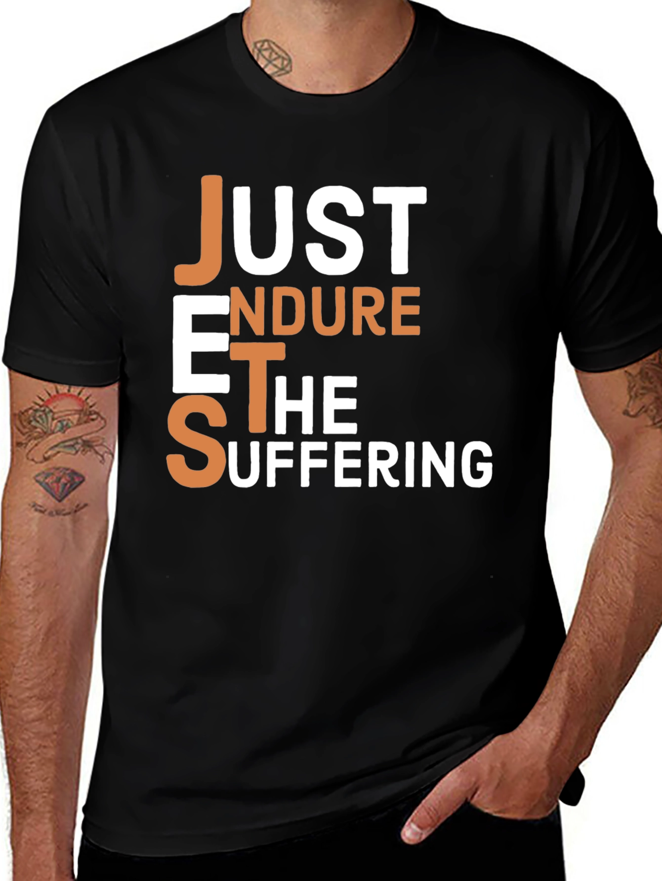 Variant 25 of JETS Funny Graphic T-Shirt - Just Endure The Suffering Tee