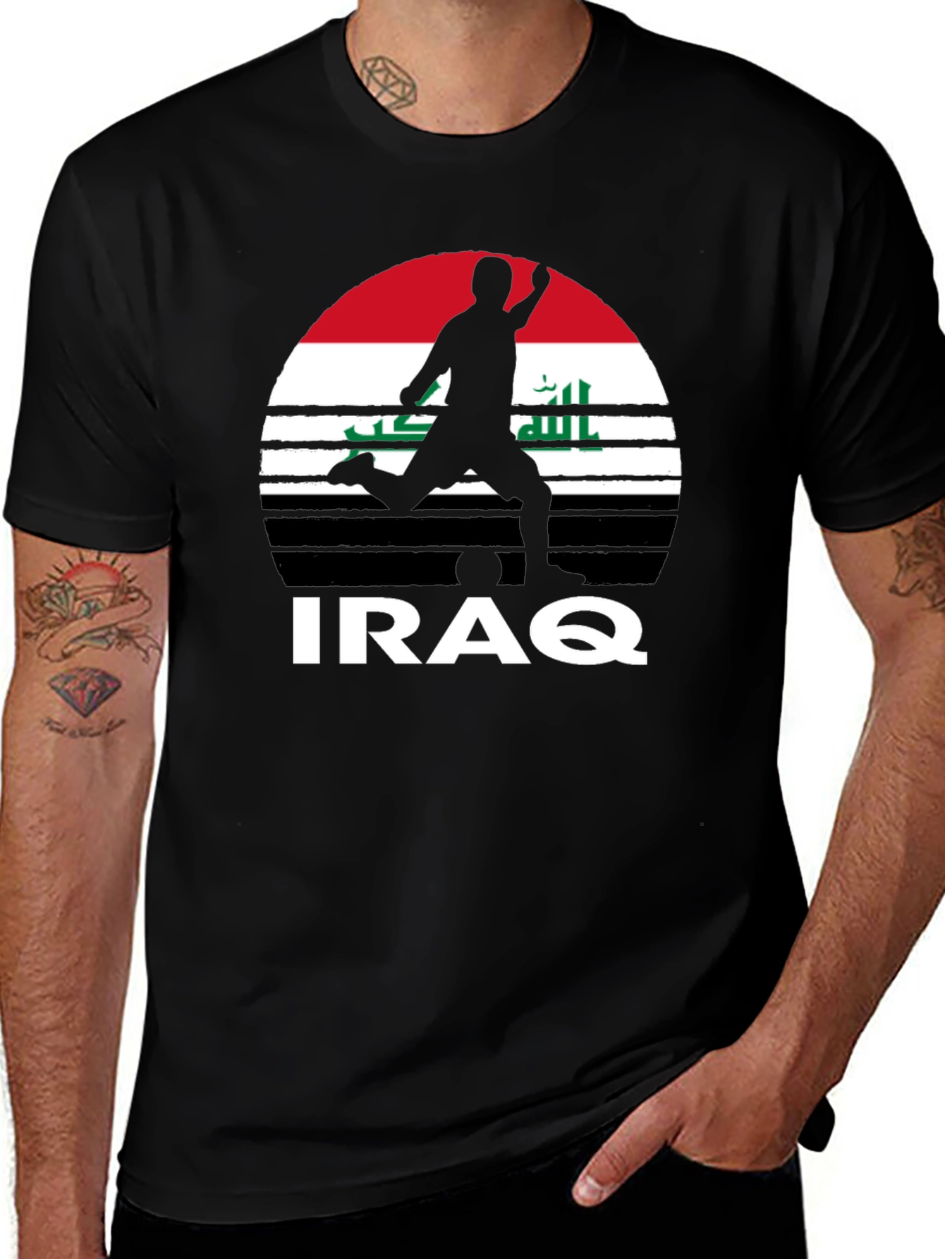 Variant 13 of Iraq Football T-Shirt: Patriotic Soccer Tee