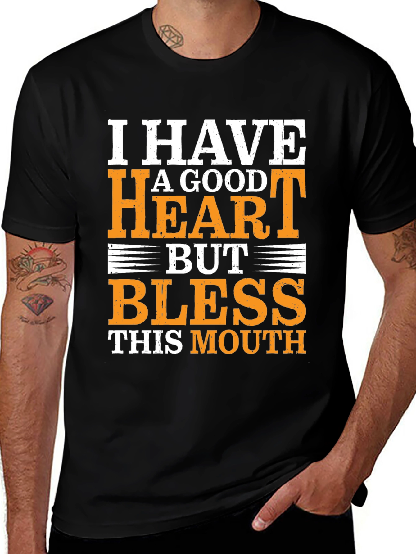 Black I Have A Good Heart Graphic T-Shirt main image