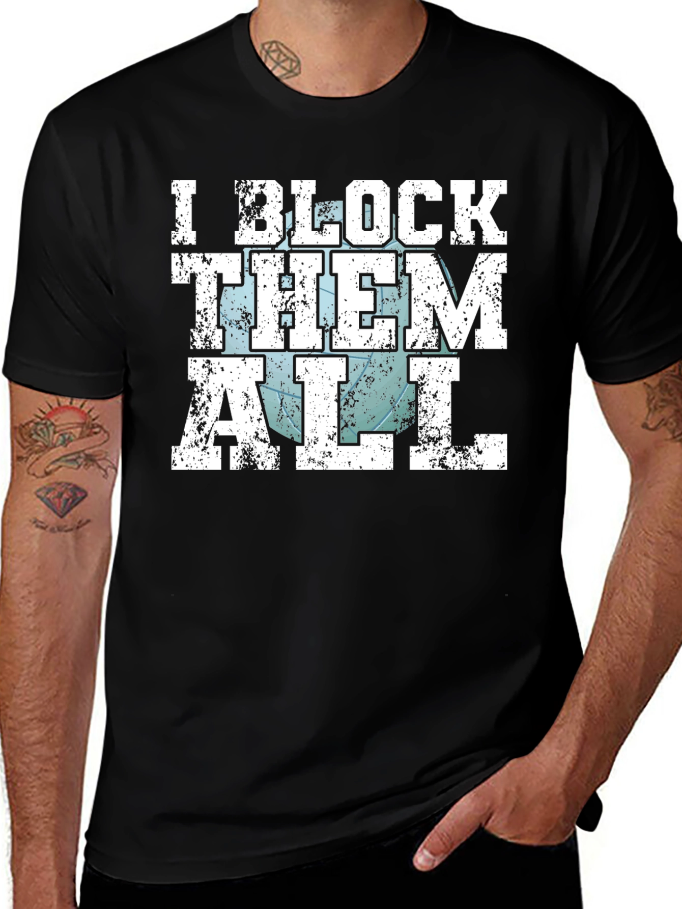 I Block Them All Volleyball T-Shirt